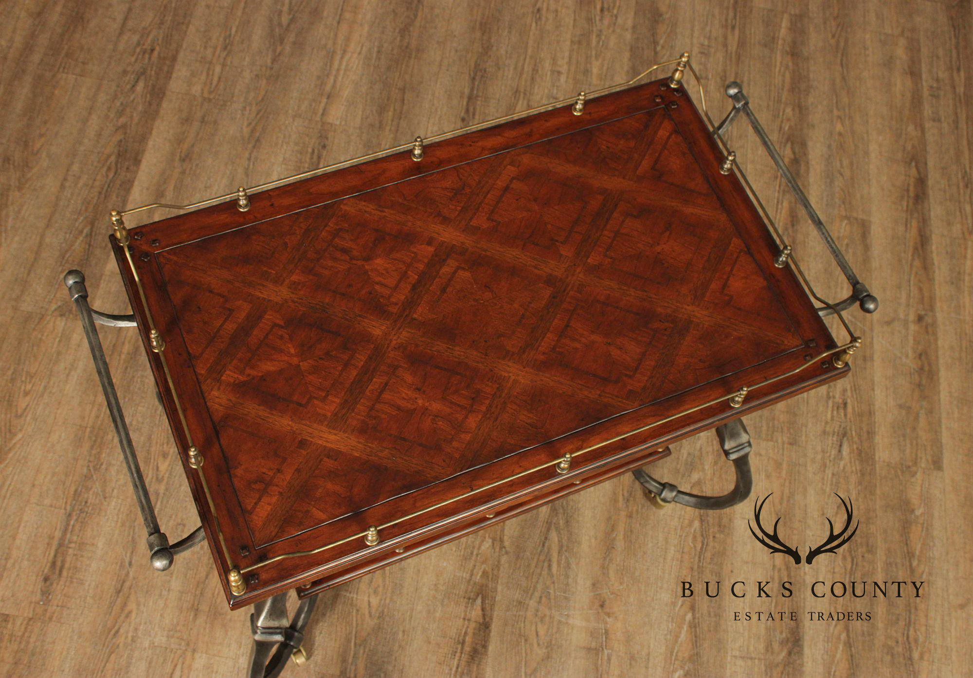 Artistica Italian Style Two-Tier Rolling Bar Cart