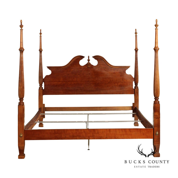 Chippendale Style Carved Cherry Poster Bed California King Poster Bed