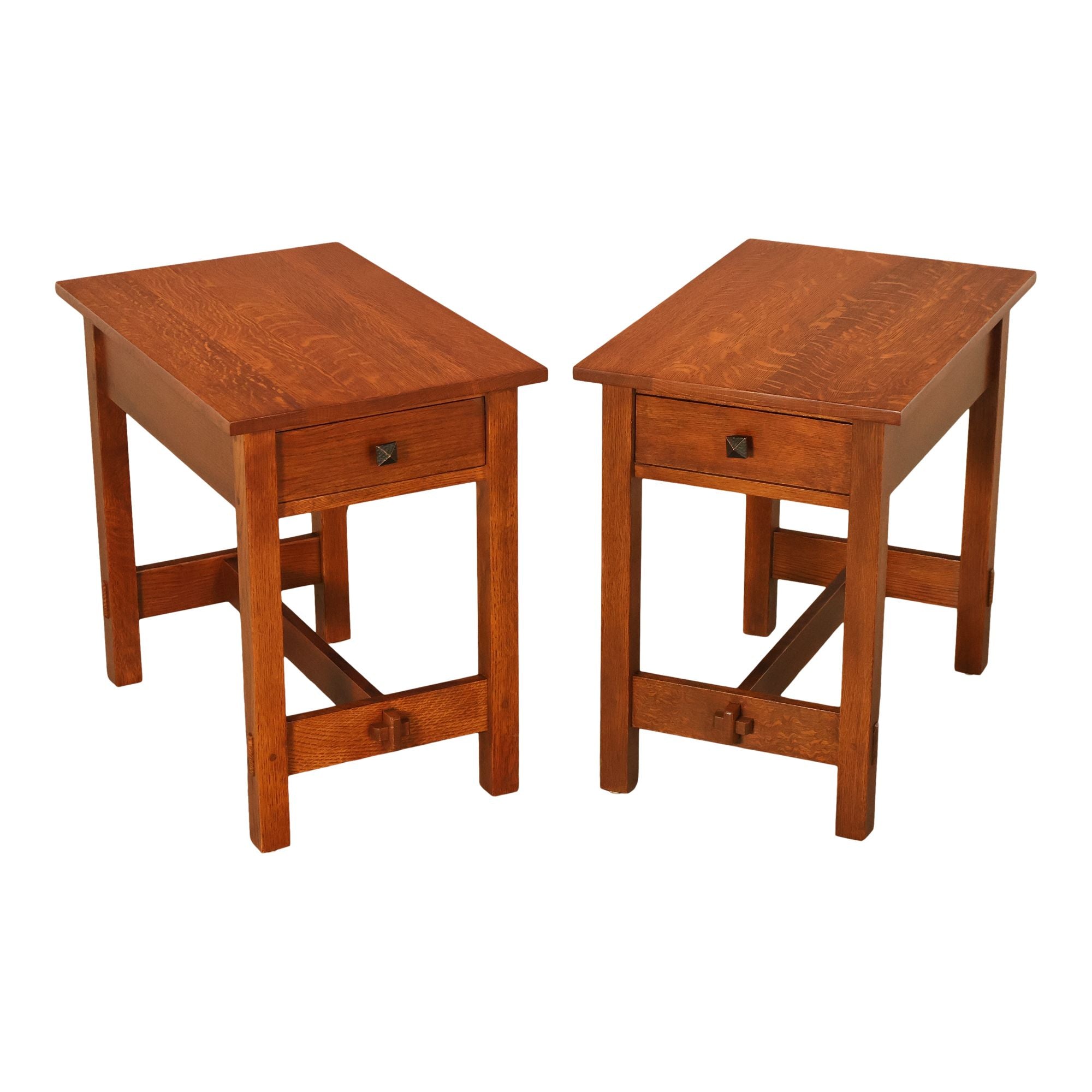 Stickley Mission Collection Pair of Oak End Tables