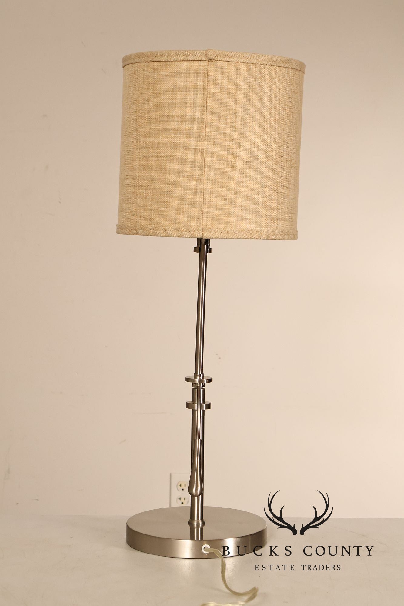 Contemporary Nickel Cantilever Table Lamp