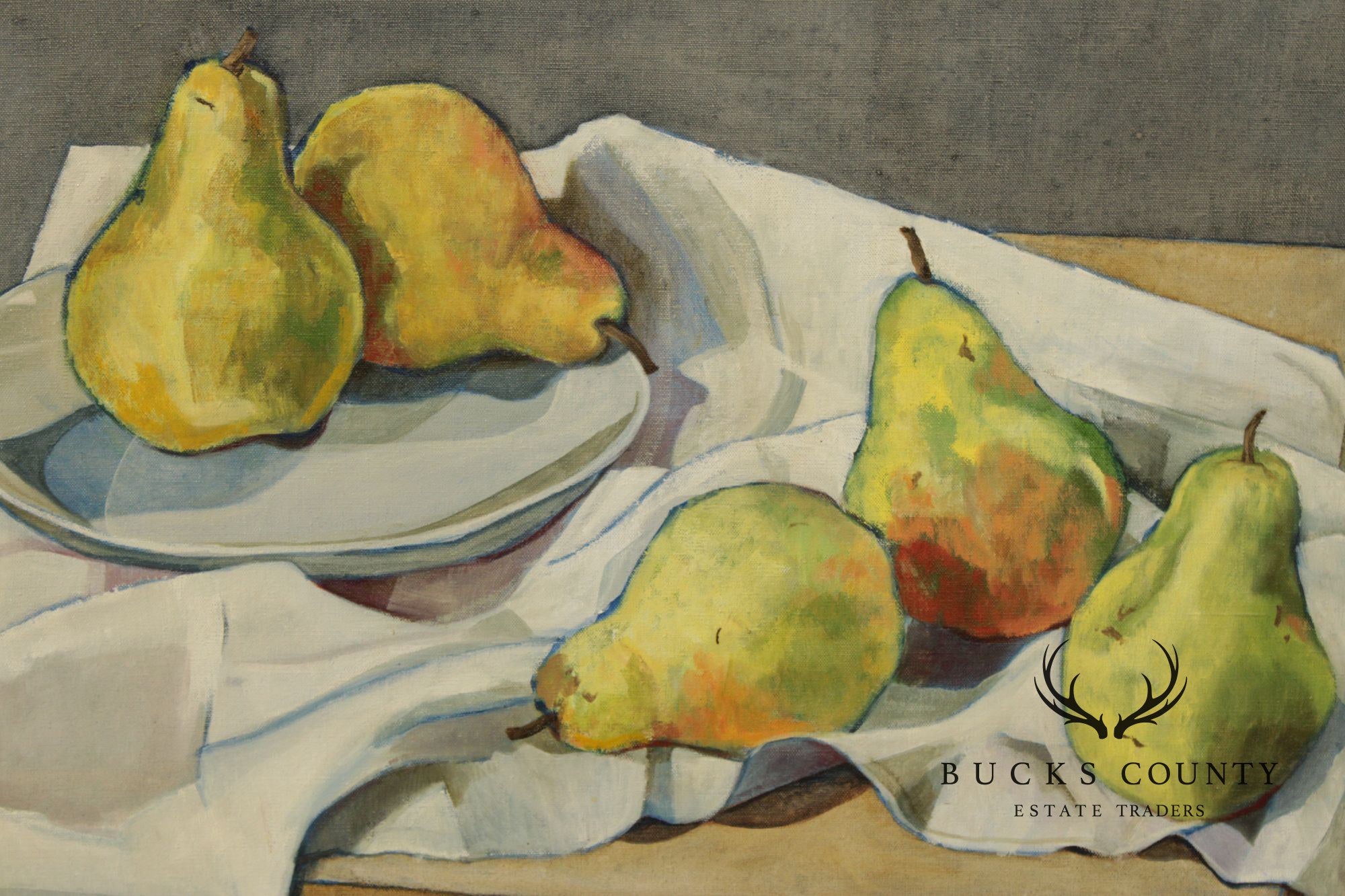 Davetta Greenberg Oil Painting, Still-Life of Pears