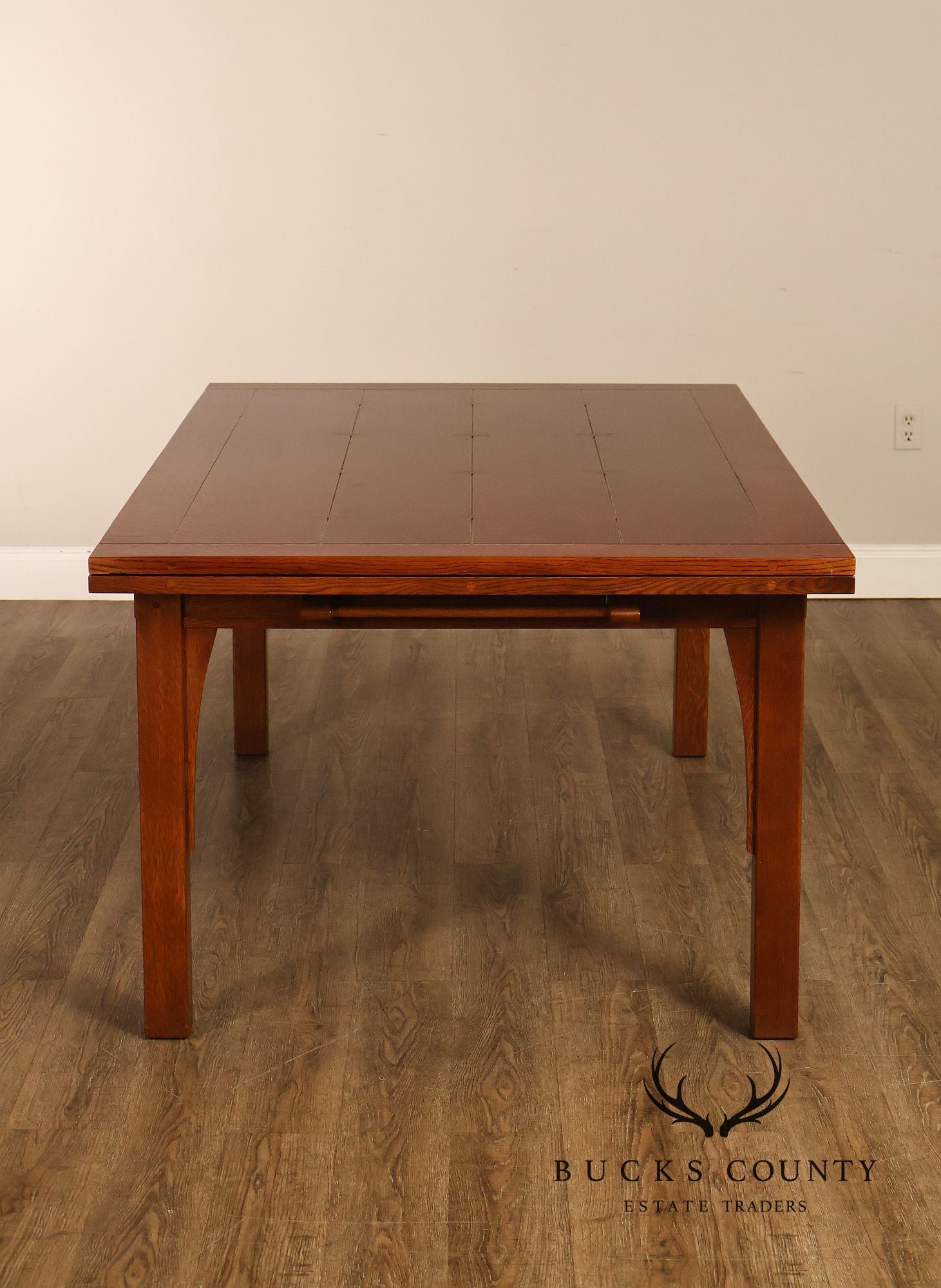 Stickley Mission Collection Oak Draw Top Extension Dining Table
