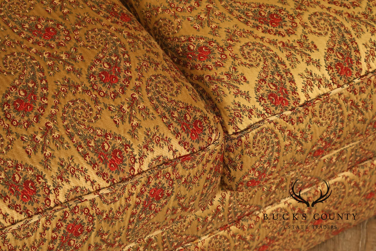 Traditional Paisley Upholstered Settee
