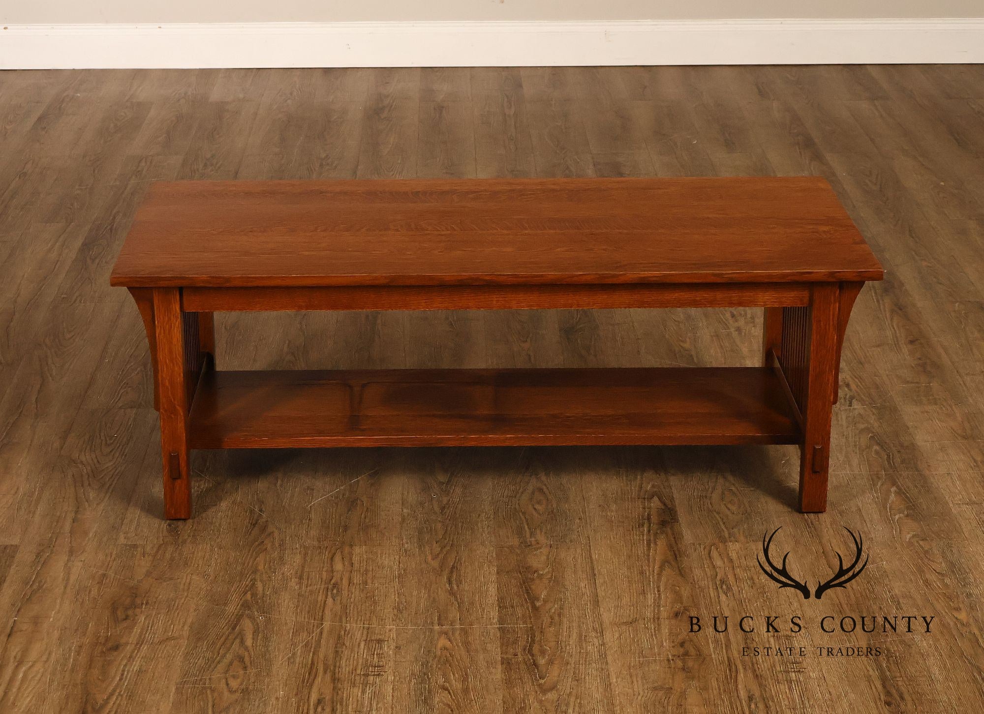 Stickley Mission Collection Oak Spindle Coffee Table