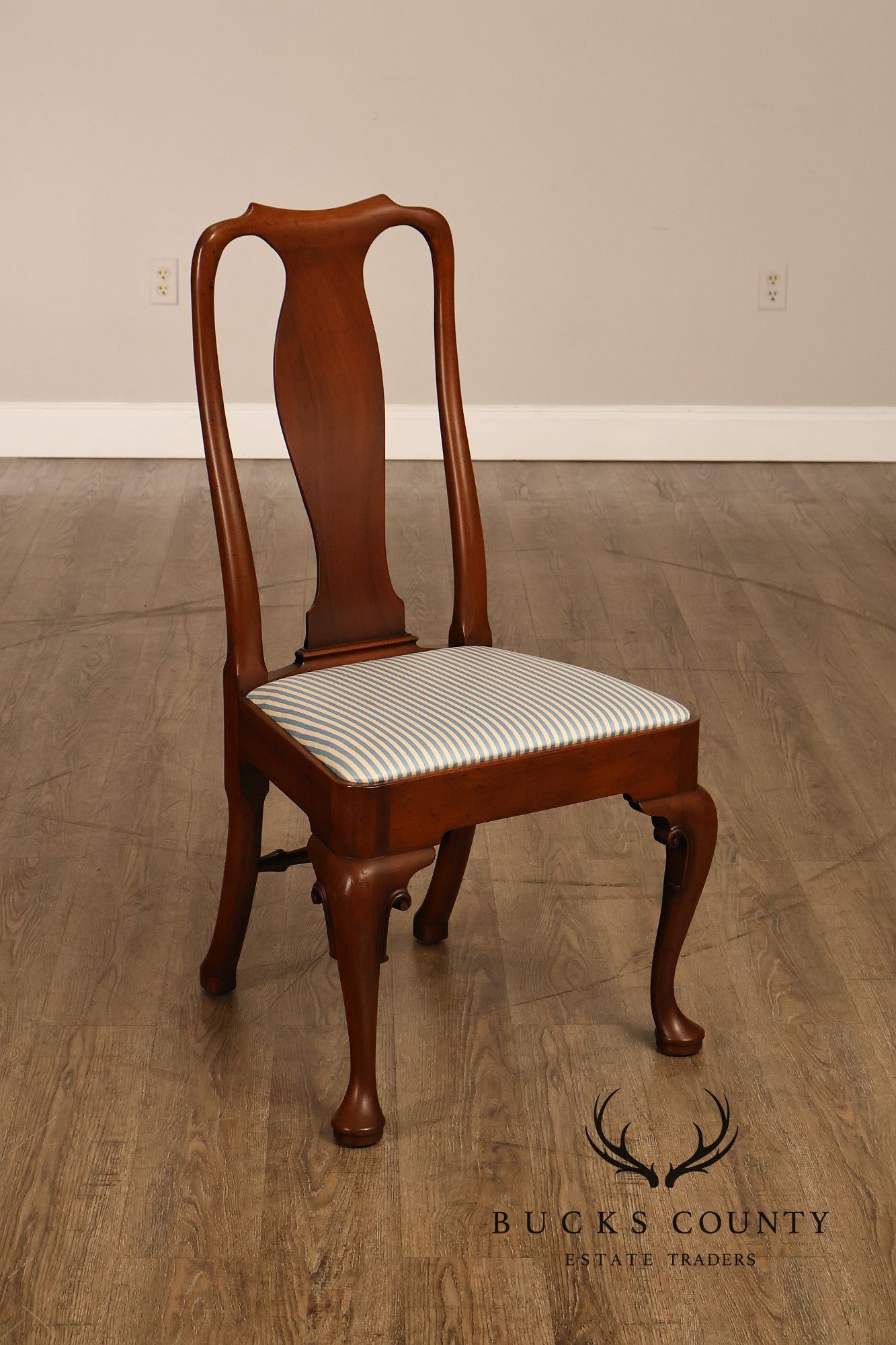 Kittinger Colonial  Williamsburg Queen Anne Style Set Of Six Mahogany Dining Chairs