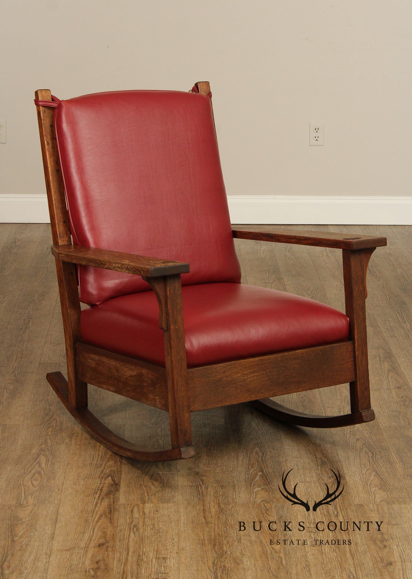 Gustav Stickley Antique Mission Oak Open Arm Rocker