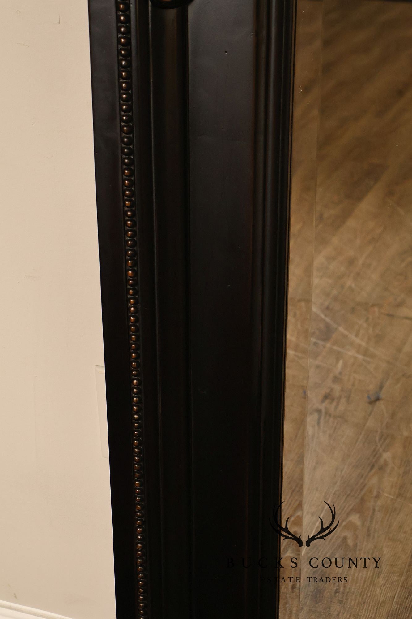 Rococo Style Large Ebonized Leaner Mirror
