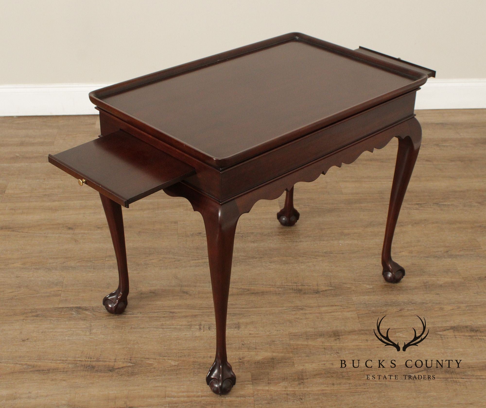 Statton Chippendale Style Cherry Tea Table