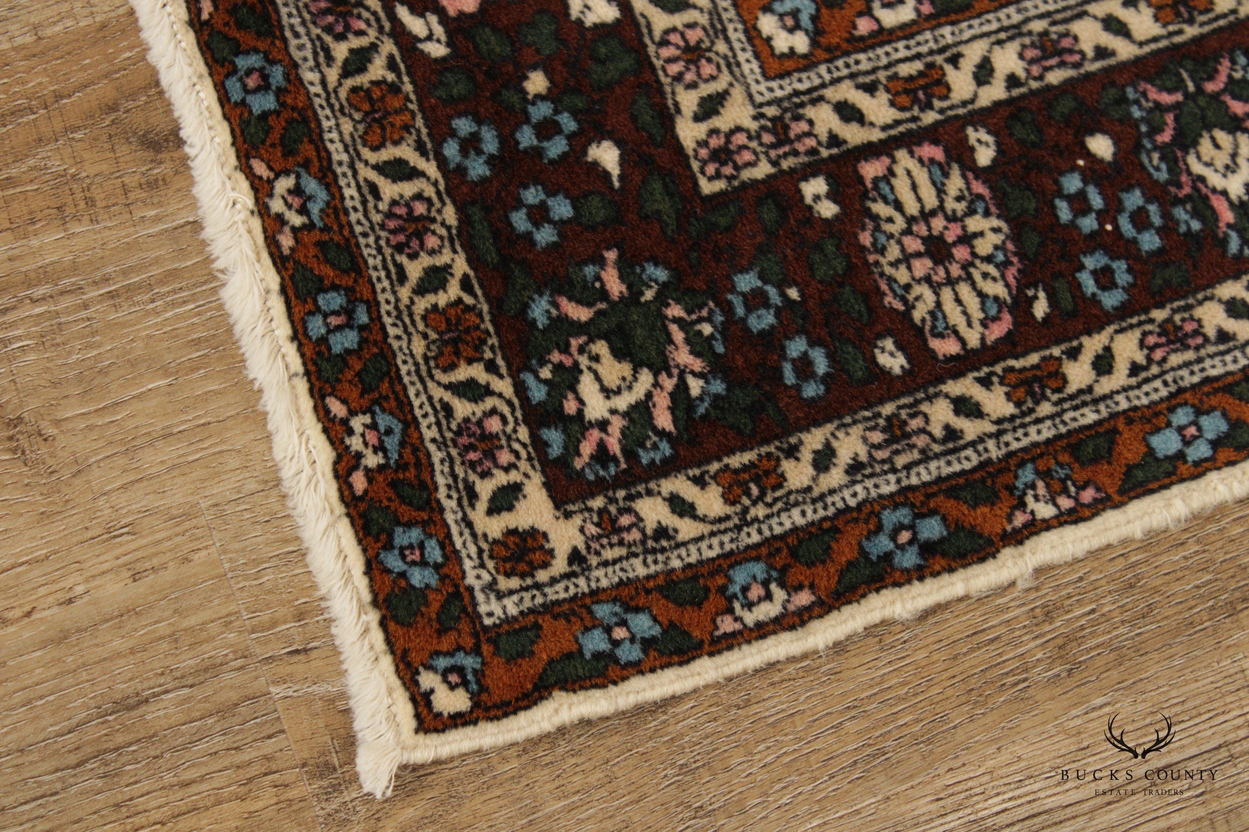 Vintage Hand Woven Persian Wool Medallion Area Rug