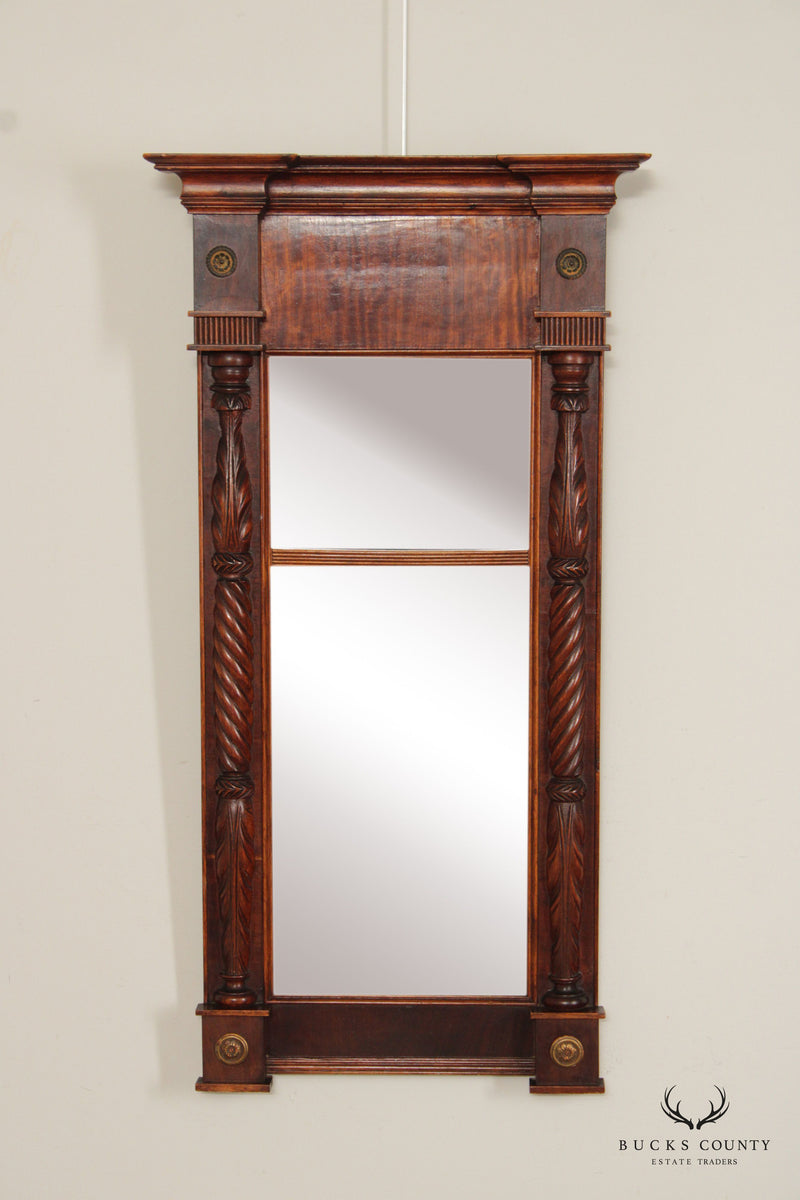 Antique American Classical Period Mahogany Pier Mirror