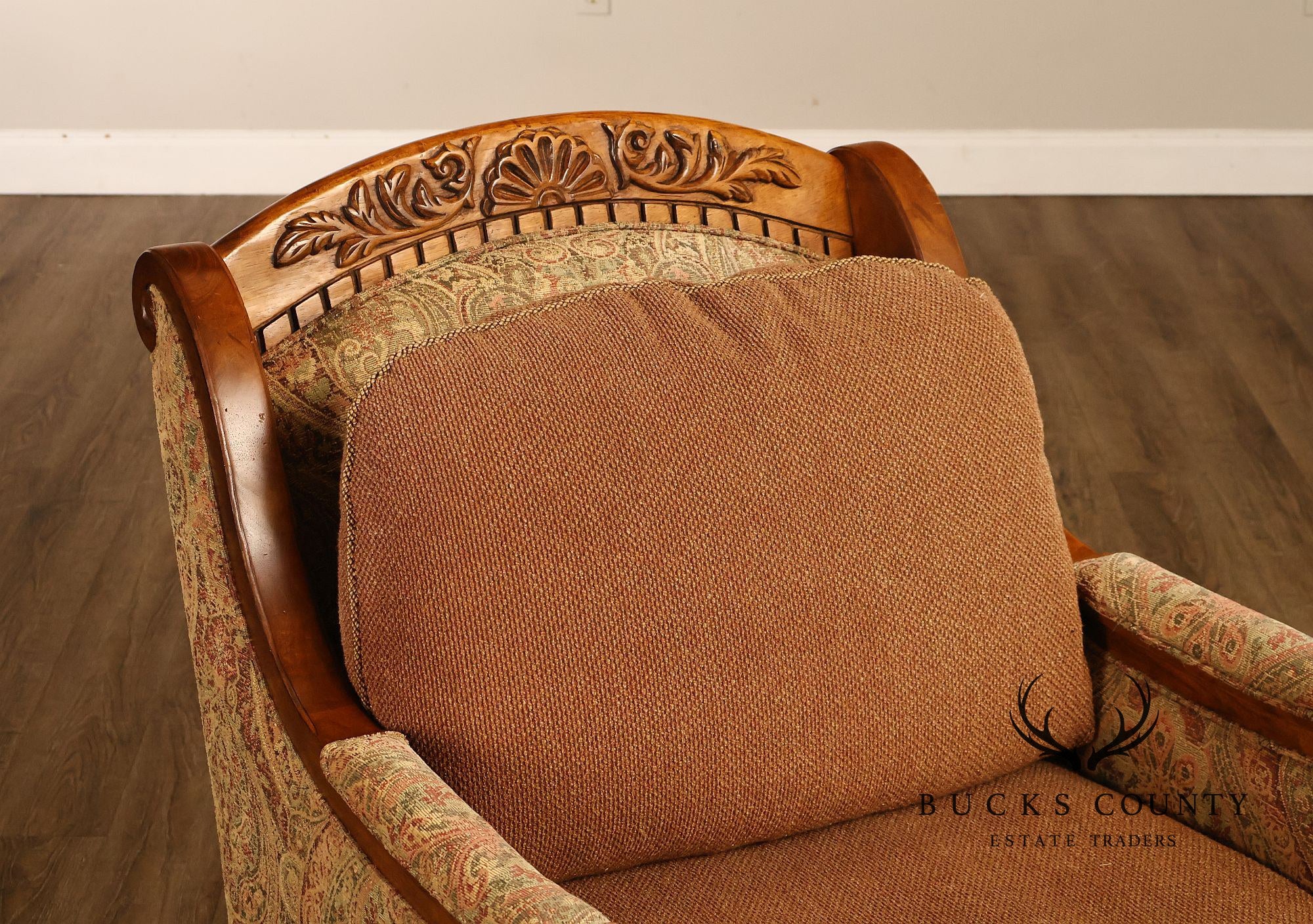 Robb & Stucky British Colonial Style Armchair with Ottoman