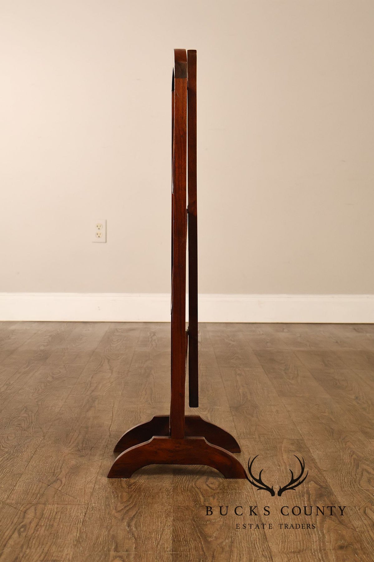 Mahogany Three Tier Collapsible Dumbwaiter Stand