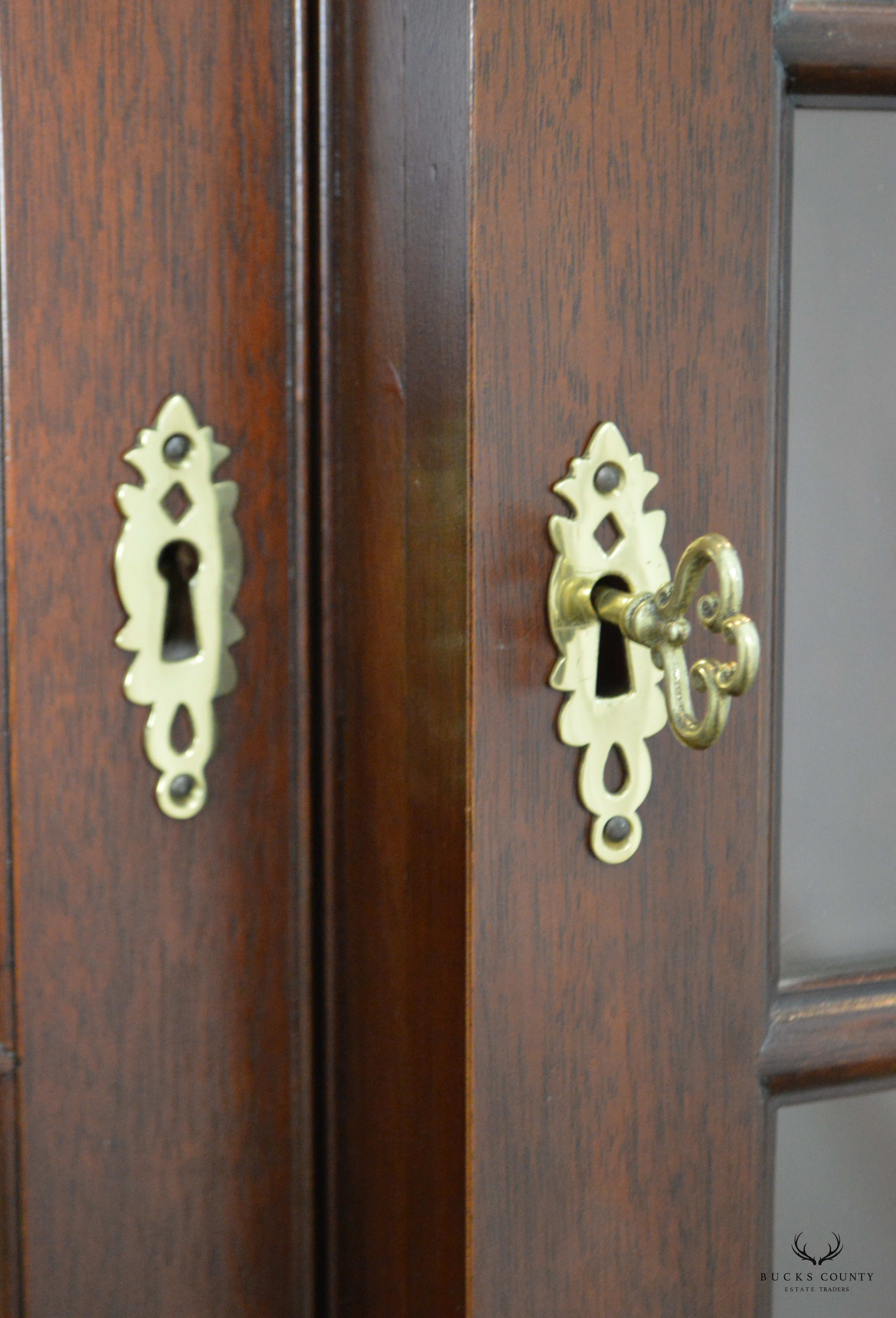 Baker Colonial Williamsburg Collection Large Mahogany Chippendale Breakfront