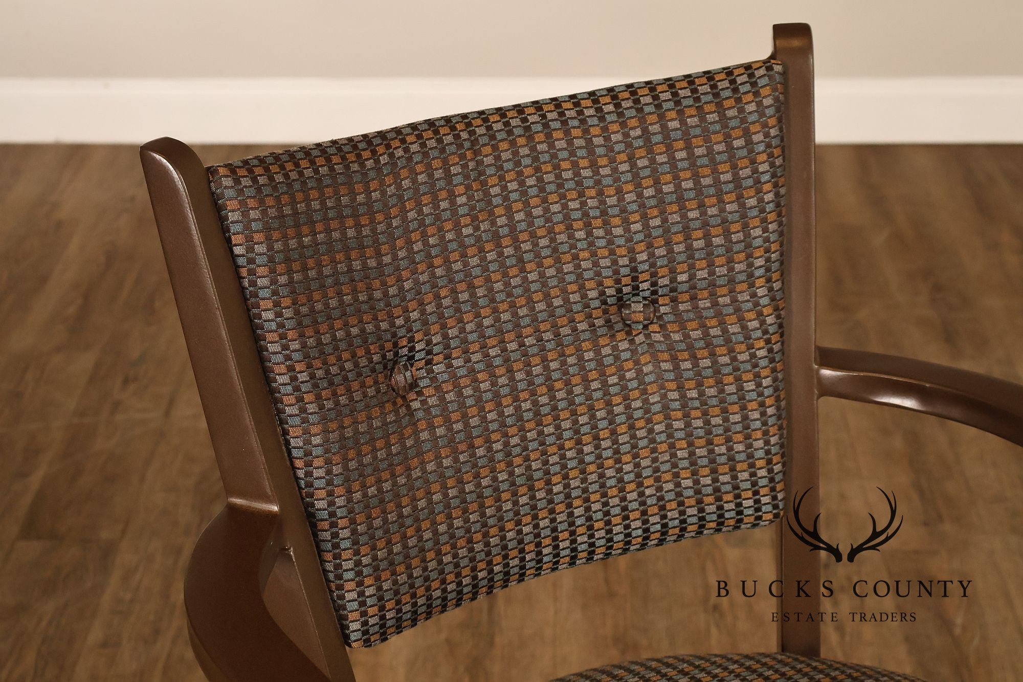 Tempo Industries Pair Of Swivel Bar Stools With Arms