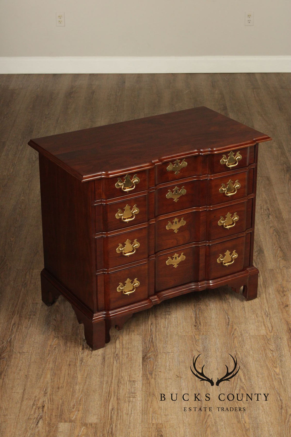 Stickley Chippendale Style Mahogany Blockfront Chest