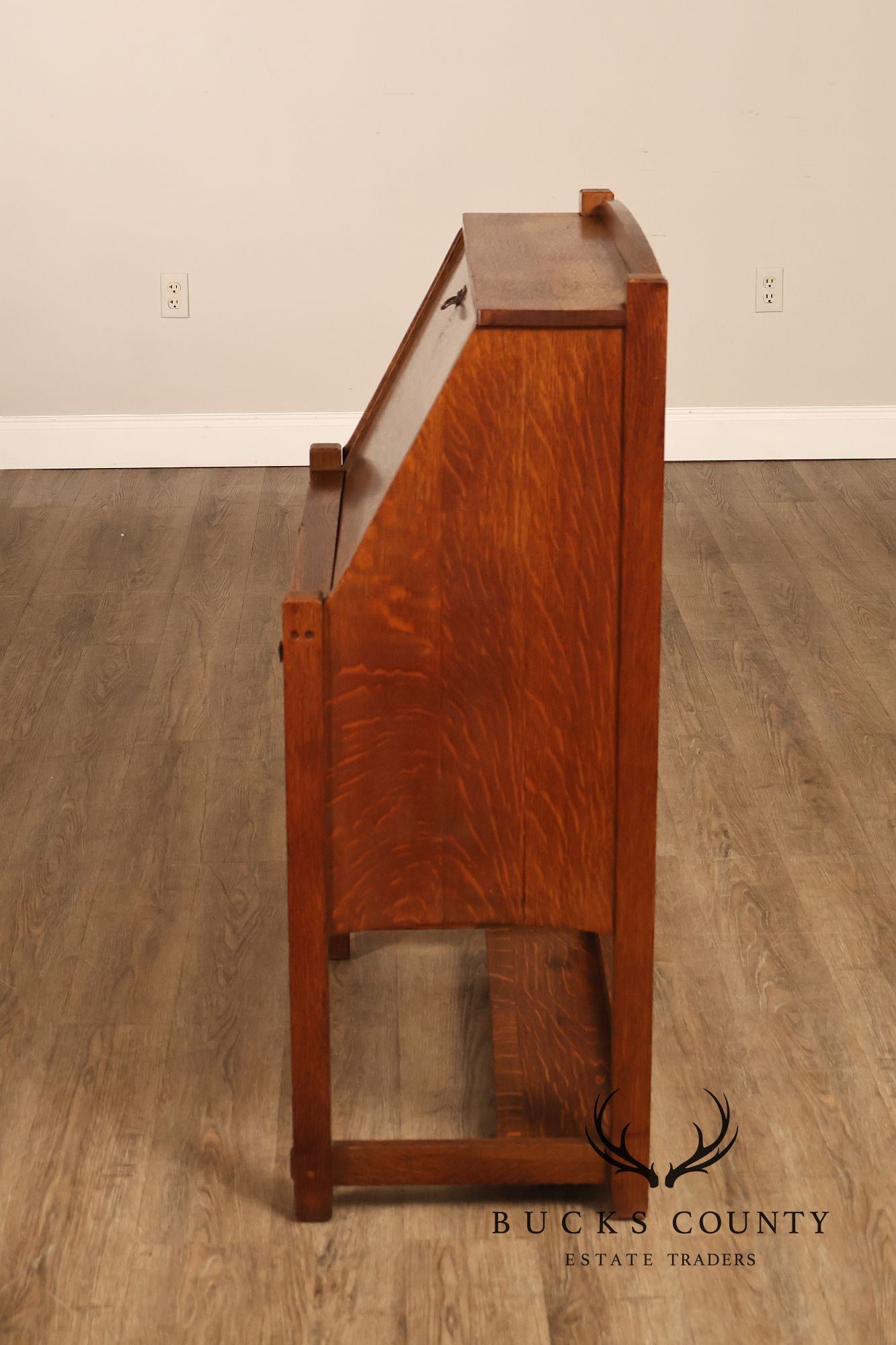 Limbert Arts And Crafts Antique Oak Slant Drop Front Writing Desk