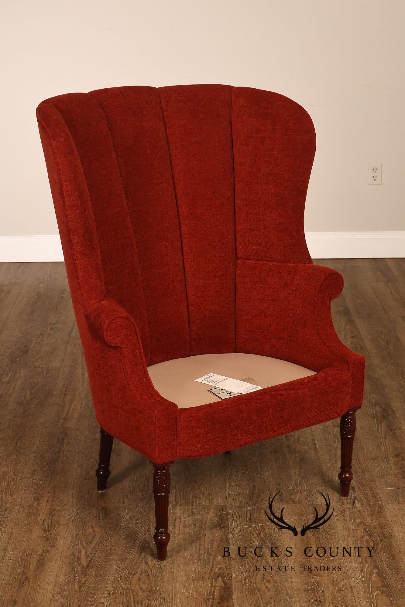 Kindel Grand Rapids Winterthur Collection Mahogany Wing Chair