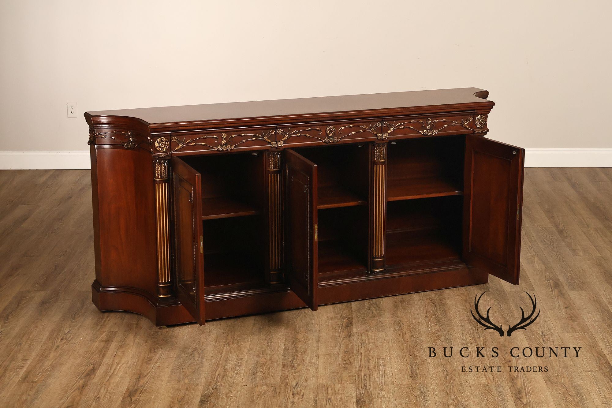 EJ Victor Mahogany Neoclassical Louis XVI Style Sideboard