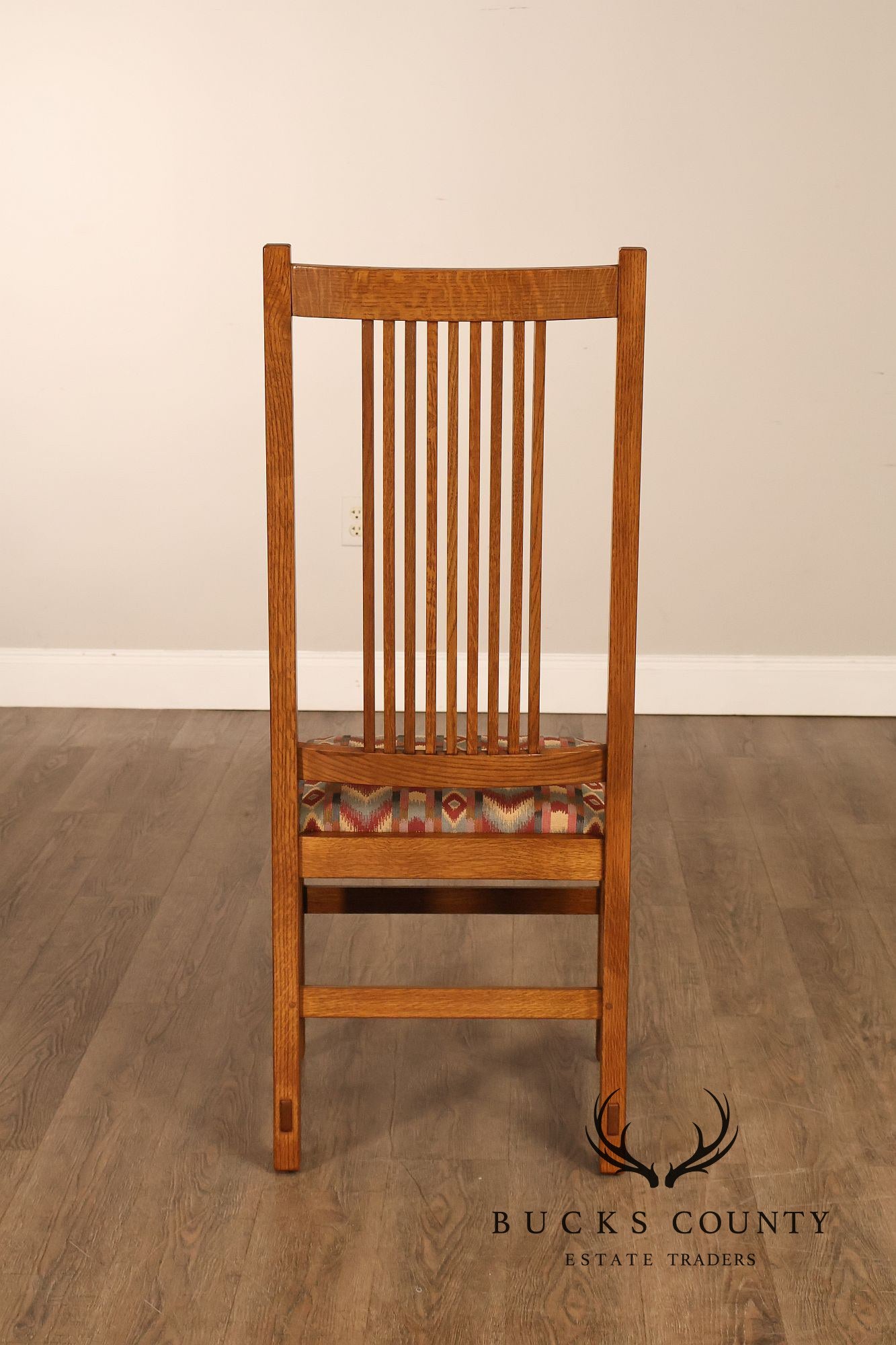 Stickley Mission Collection Set Of Six Oak High Back Spindle Dining Chairs