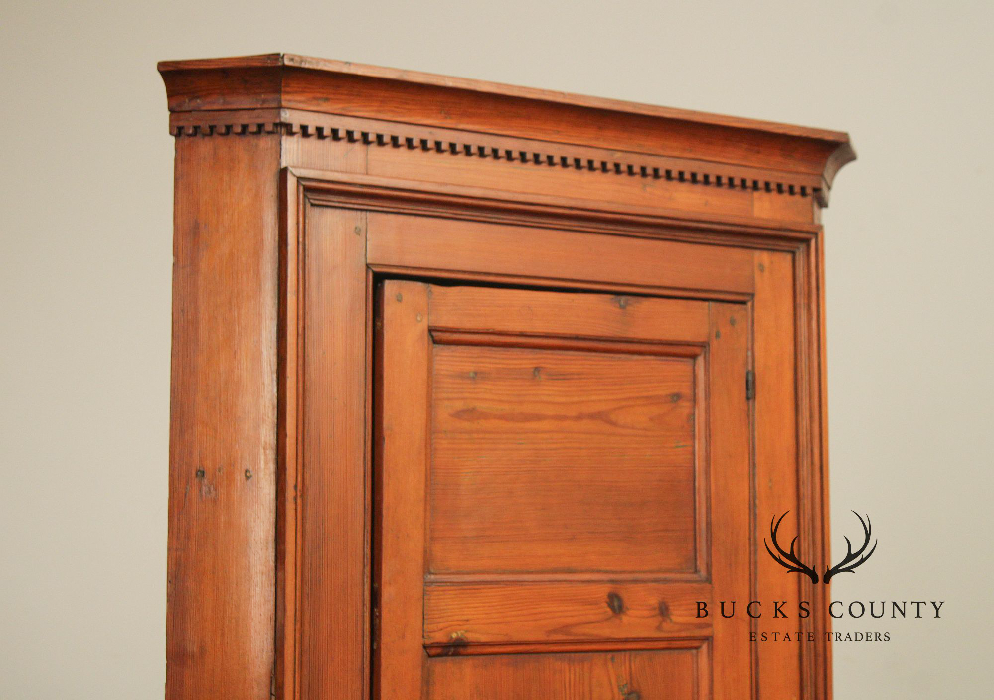 Antique Pine Corner Pantry Cupboard