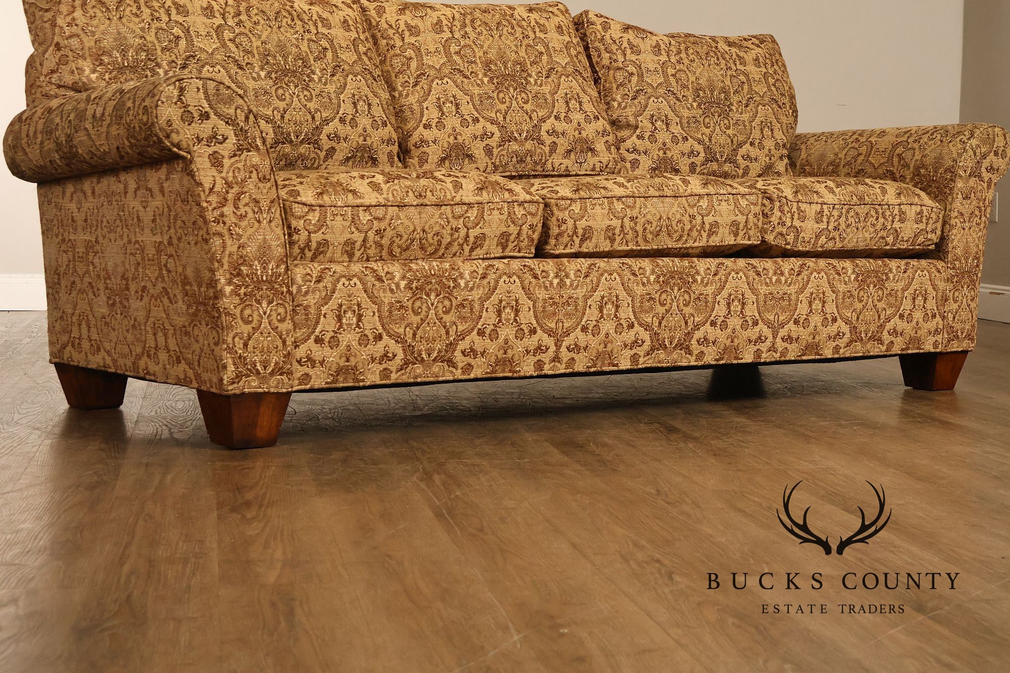 Stickley Fine Upholstery Traditional Three Cushion Sofa