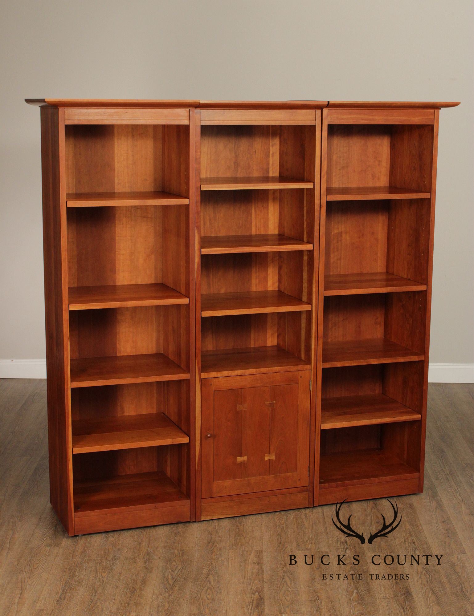 Stickley Mission Collection Three-Piece Cherry Bookcase