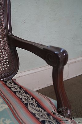 Quality French Louis XV Style Cane Back Arm Chair