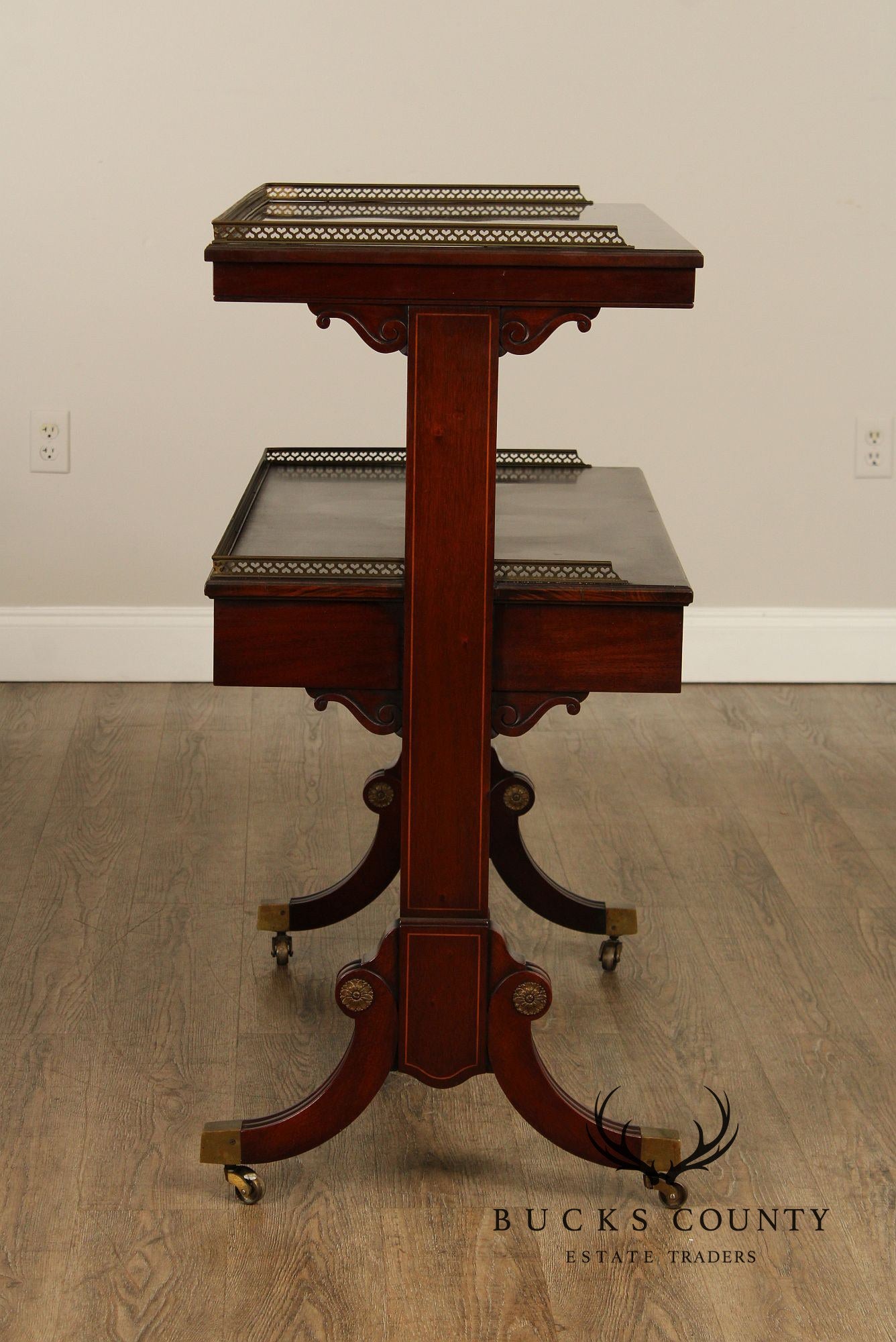 Regency Style Mahogany Two Tiered Serving Table