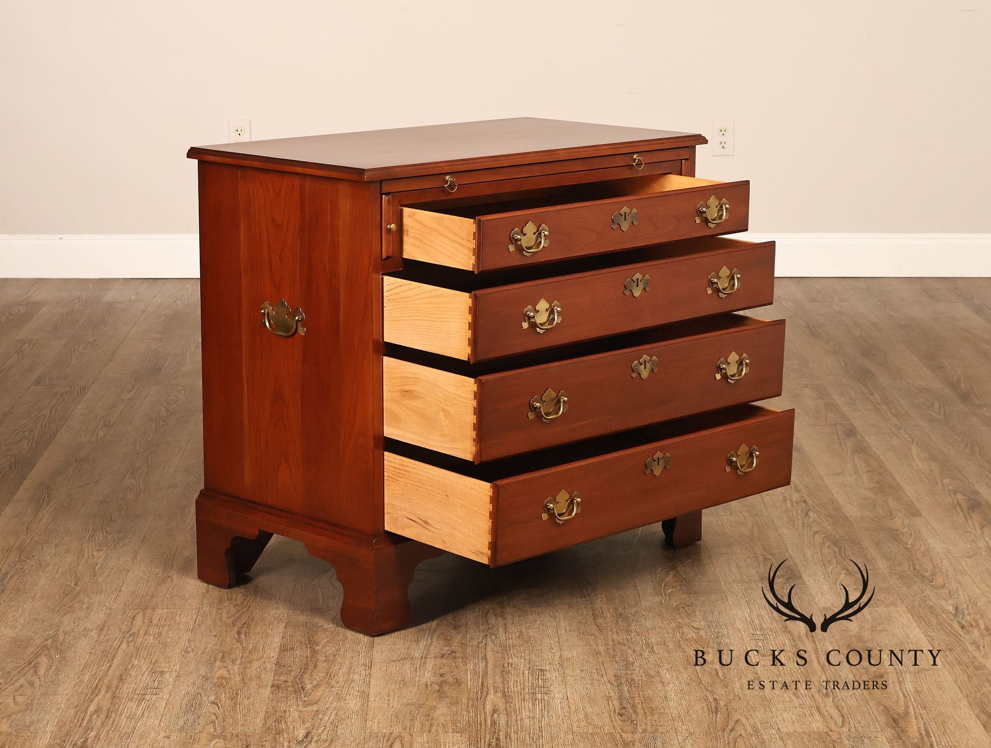 Henkel Harris Chippendale Style Cherry Bachelor's Chest