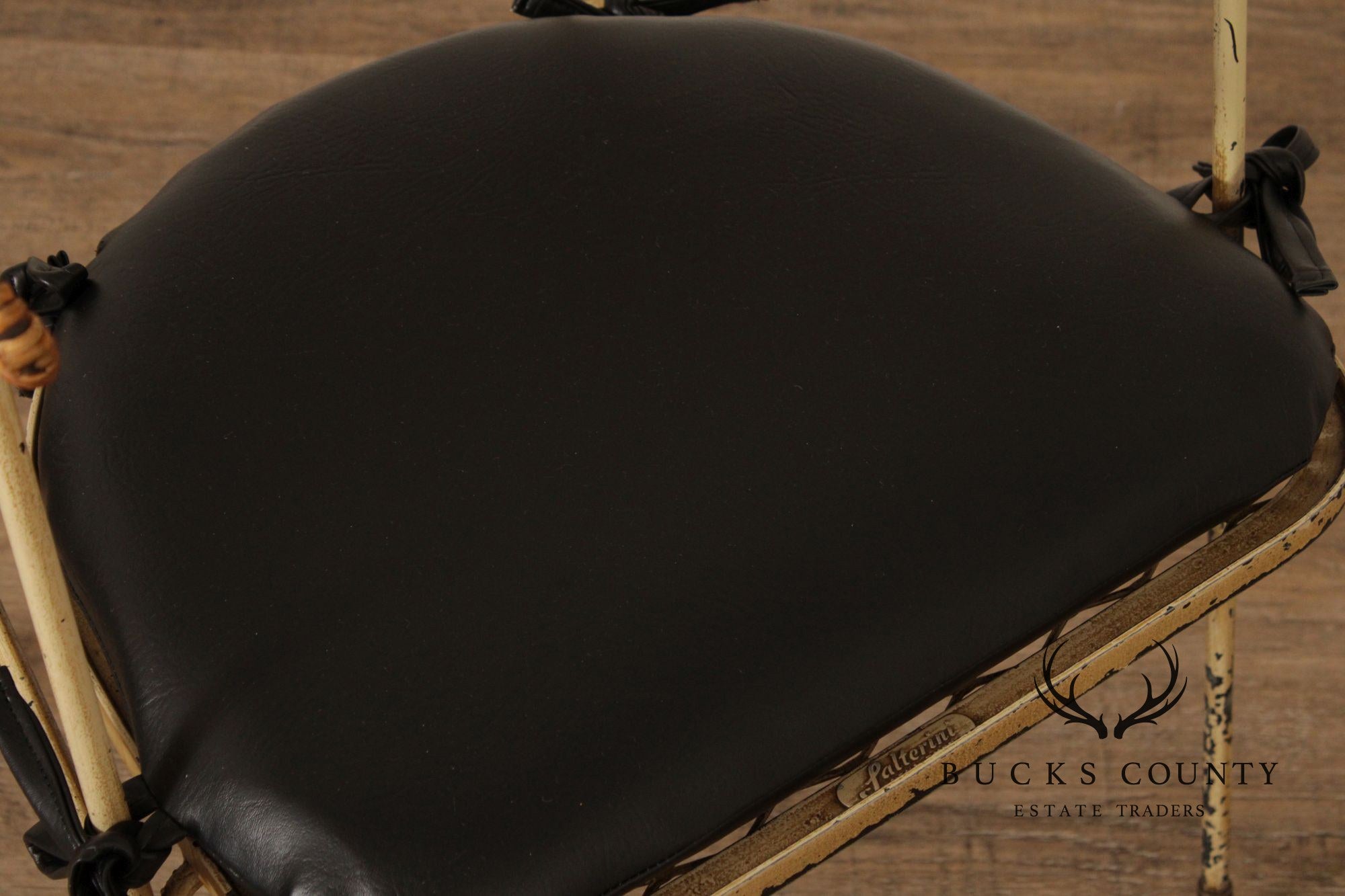 Salterini Mid Century Modern Set of Four Wicker And Iron Side Chairs