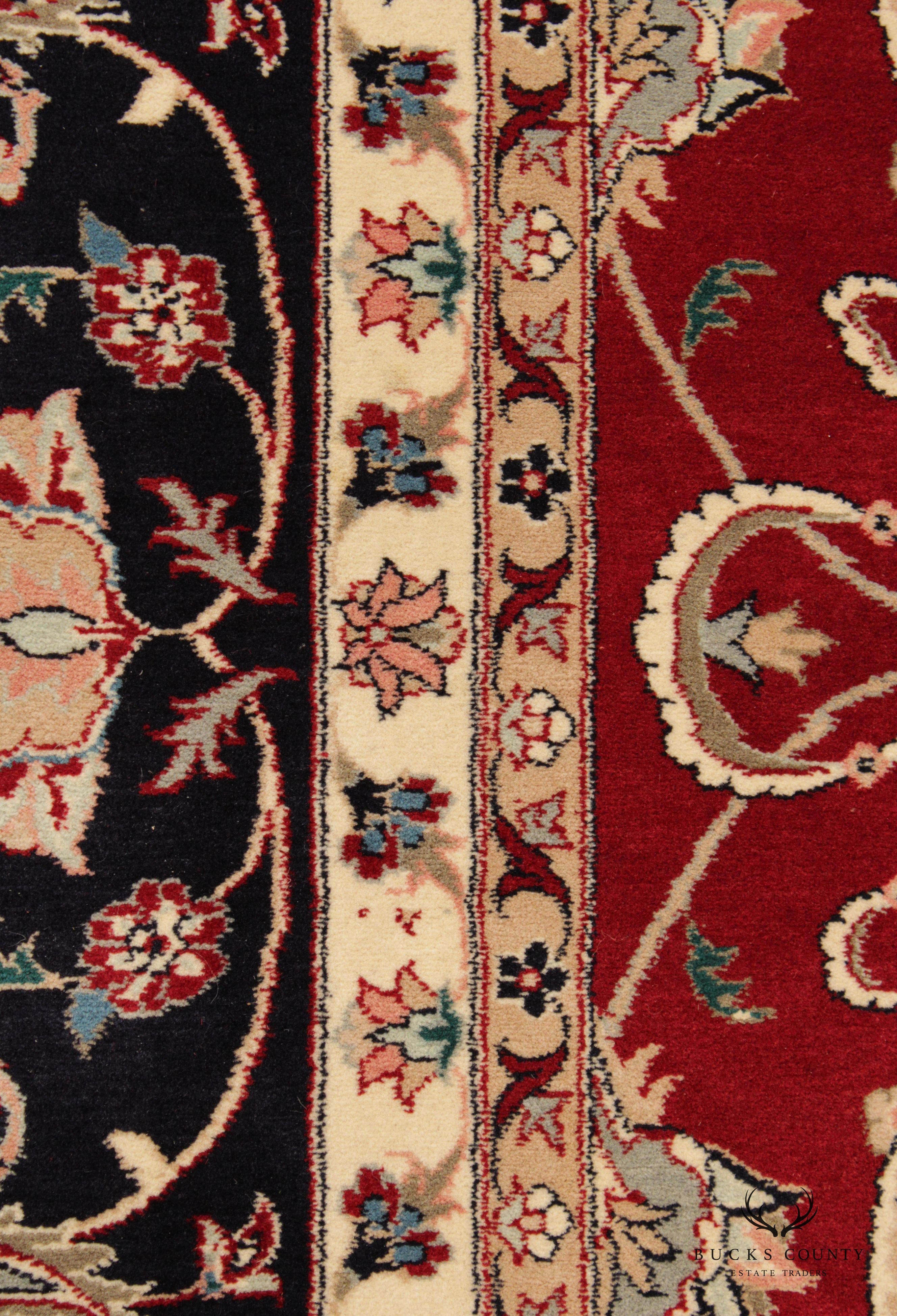 Persian Kashan Large Woven Wool Area Rug, 13' x 9'