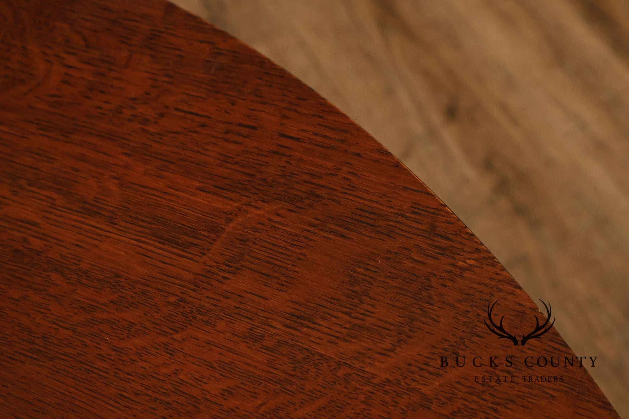 Stickley Mission Collection Round Oak Expandable Dining Table