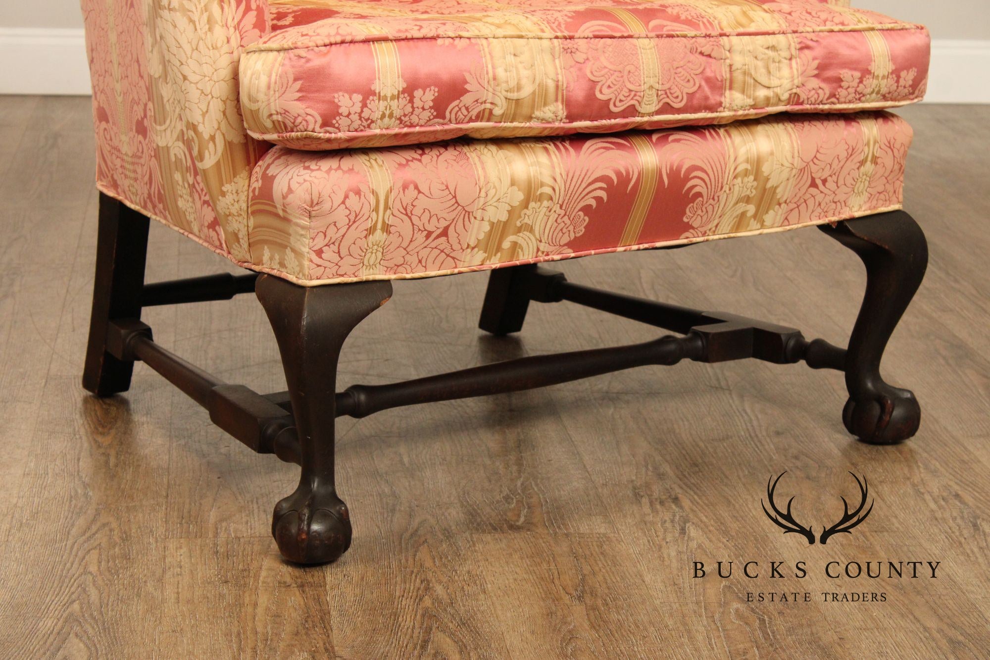 Chippendale Style Ball and Claw Foot Wing Chair