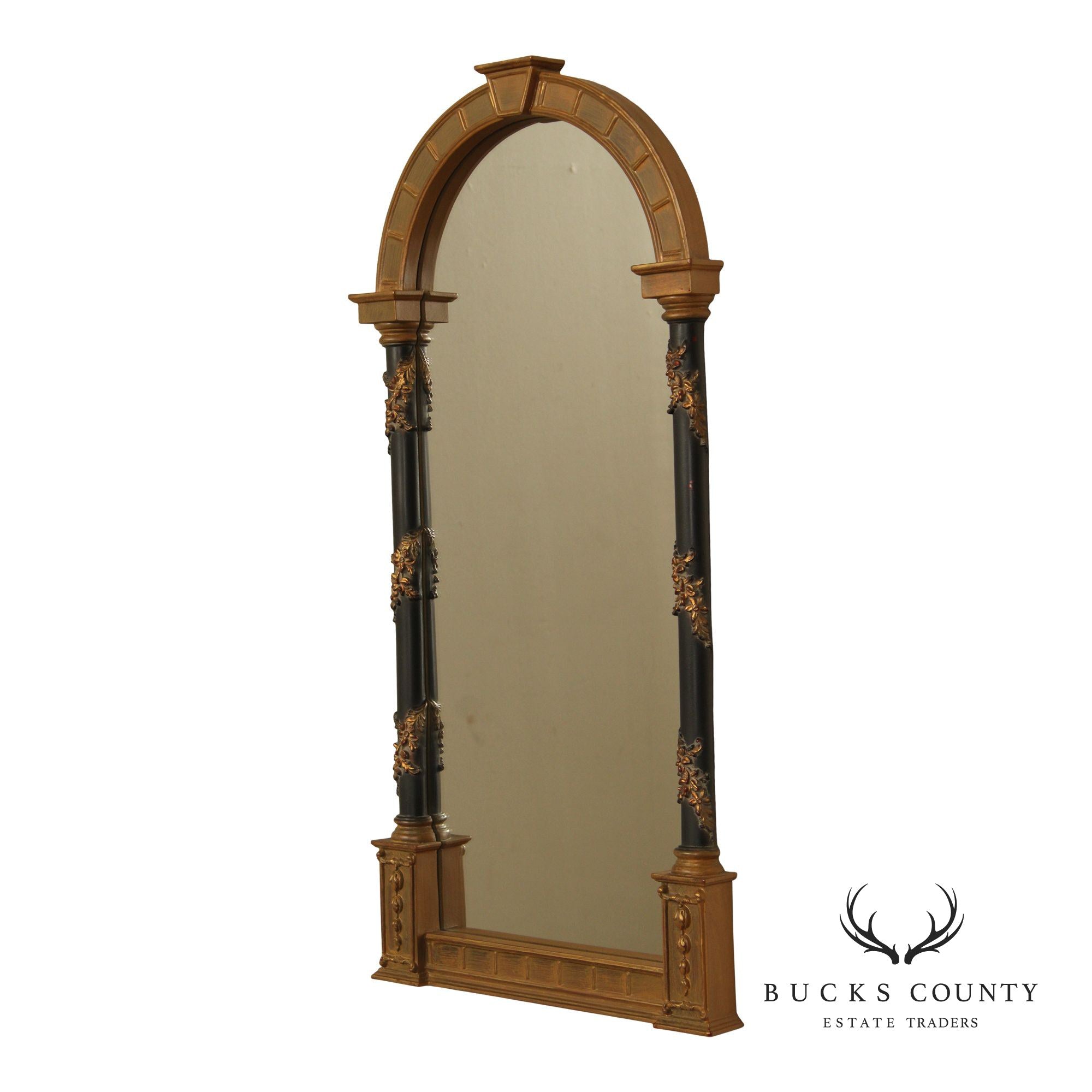 Uttermost Italian Baroque Style Arched Wall Mirror