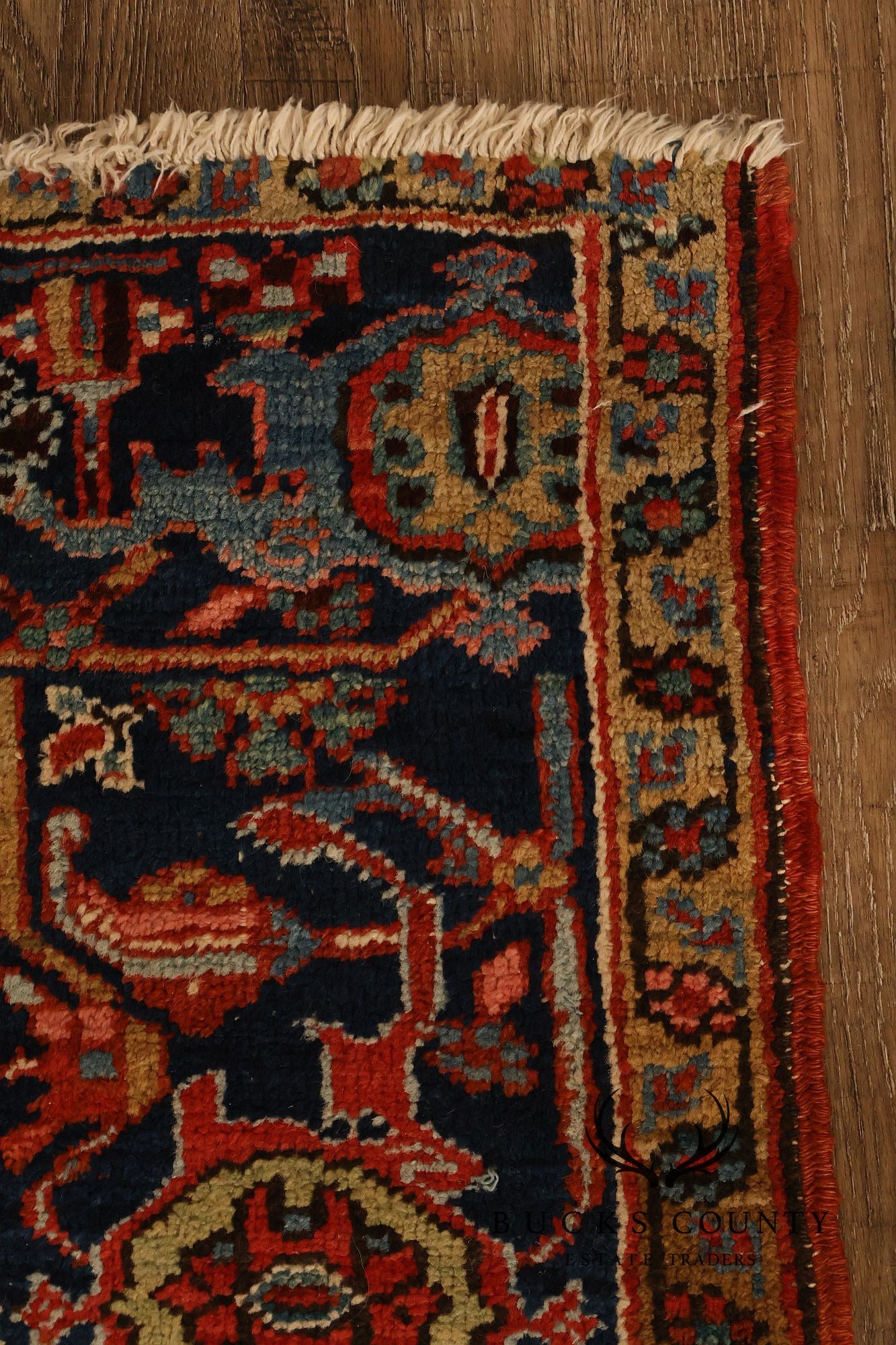 Vintage Heriz Hand Tied Persian Rug 90'" X 123"