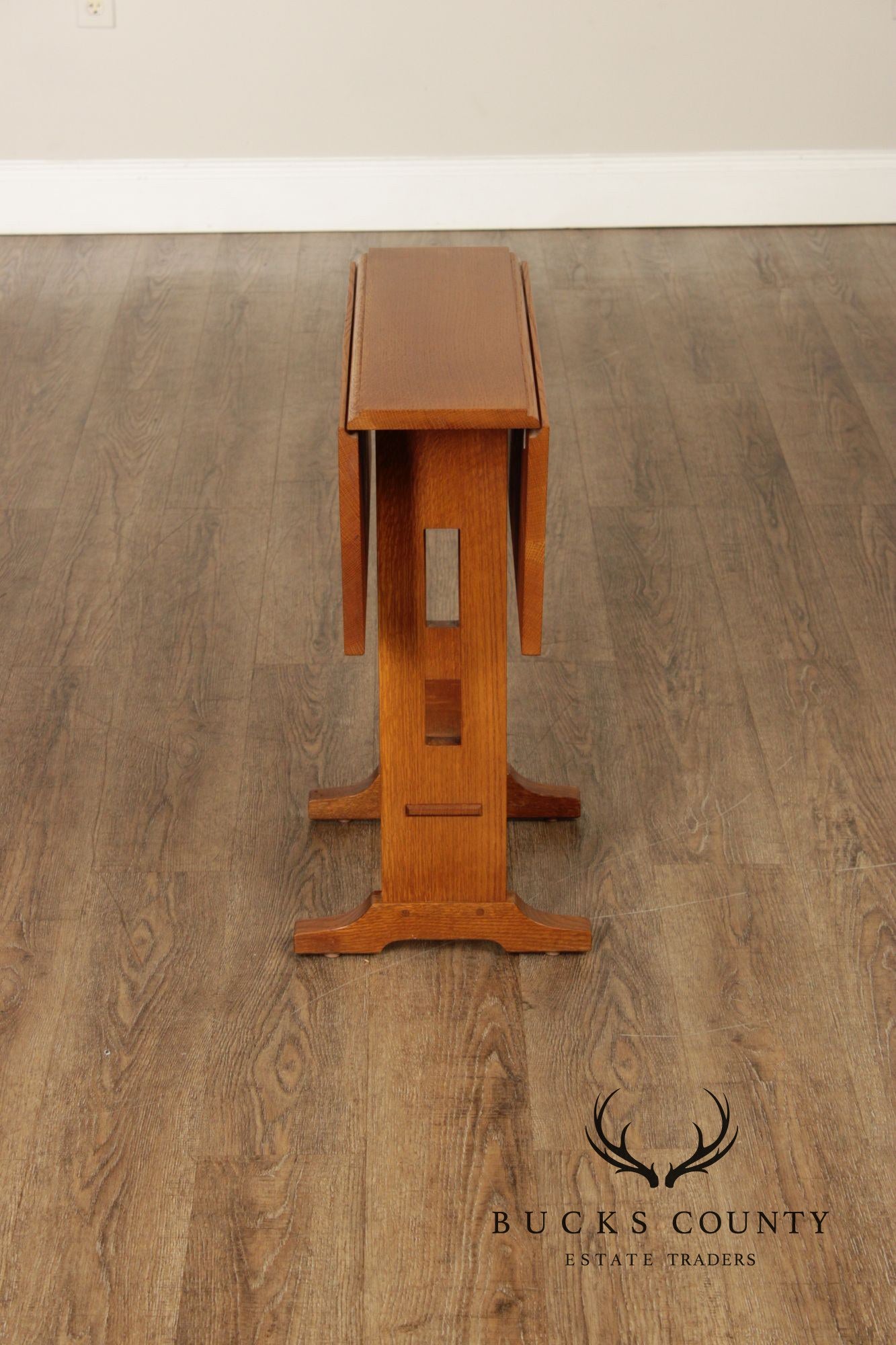 Stickley Mission Collection Oak Drop Leaf Side Table