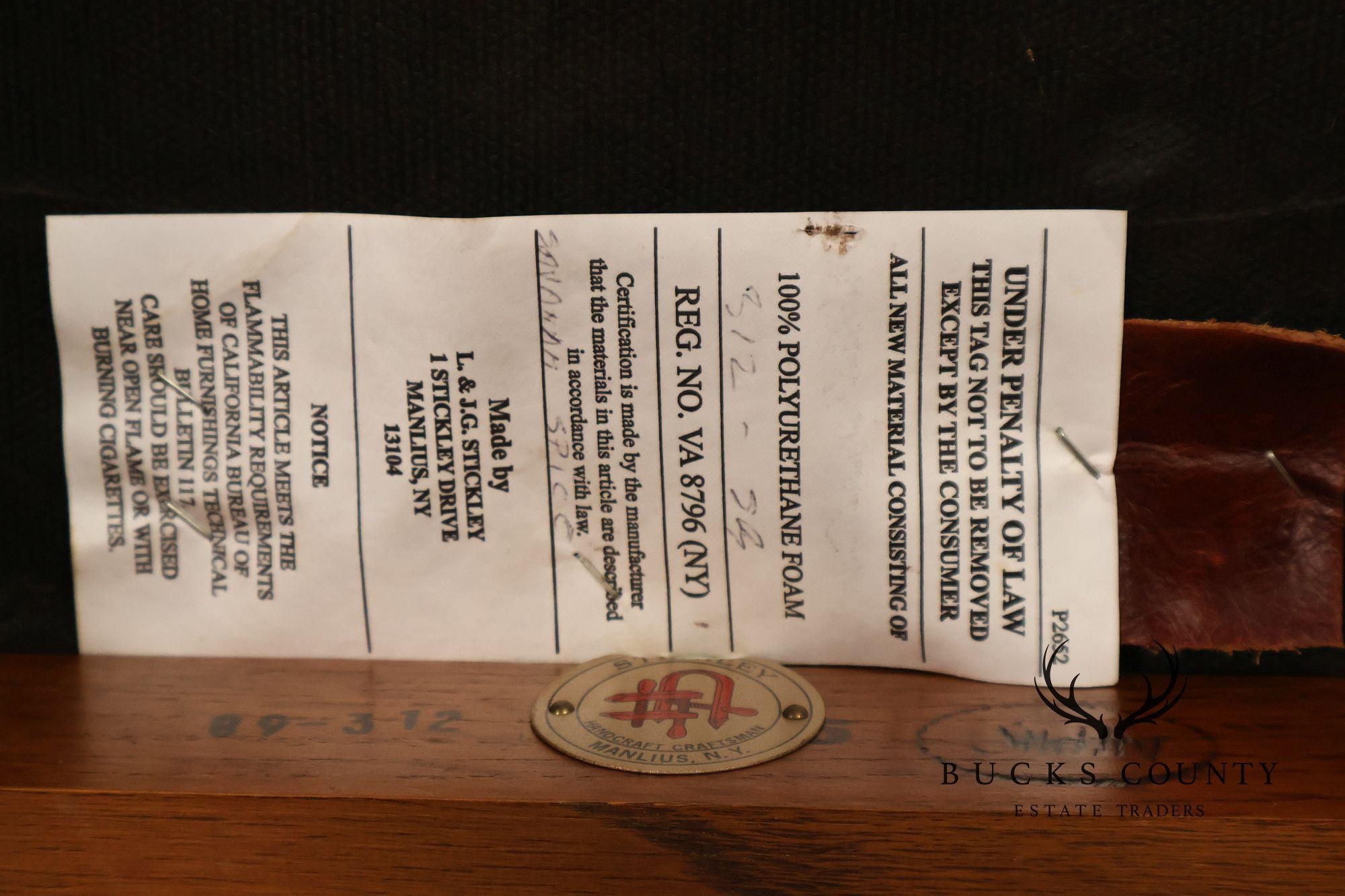 Stickley Mission Collection Set of Six Oak and Leather Dining Chairs