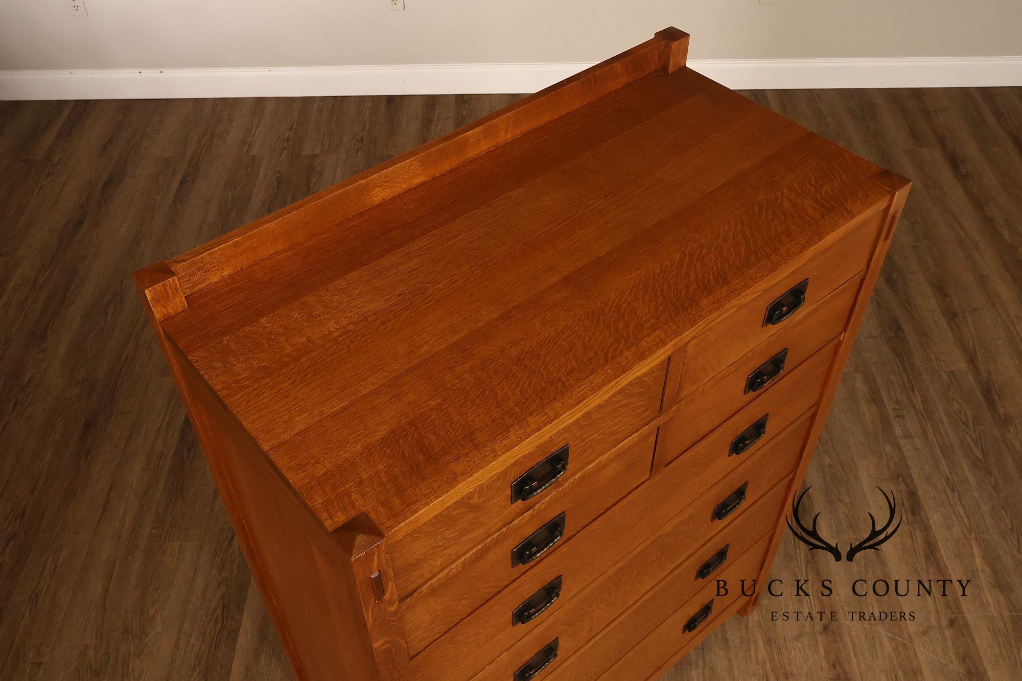 Stickley Mission Collection Oak High Chest Of Drawers