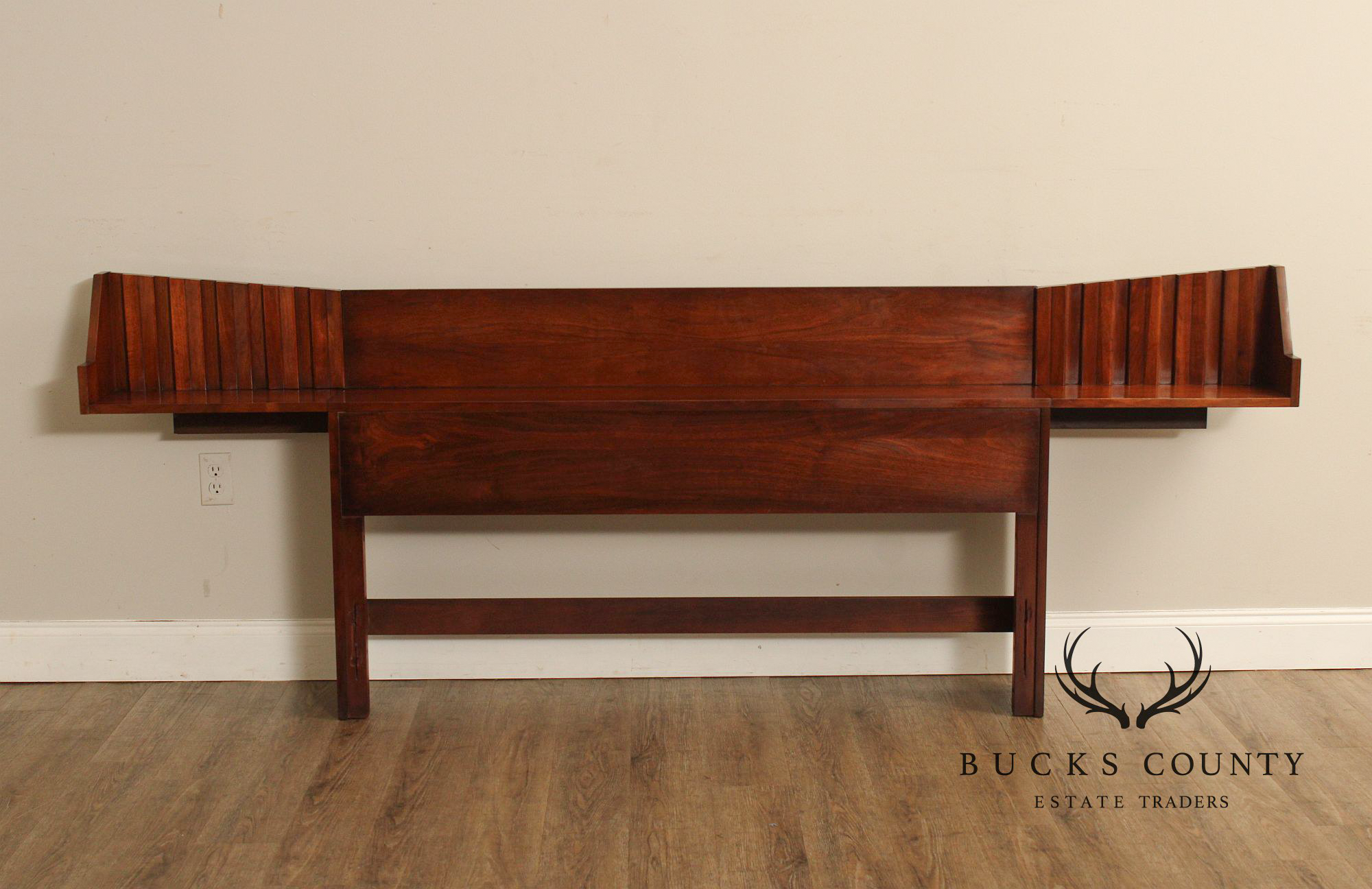 Mid Century Modern Walnut Extended Headboard