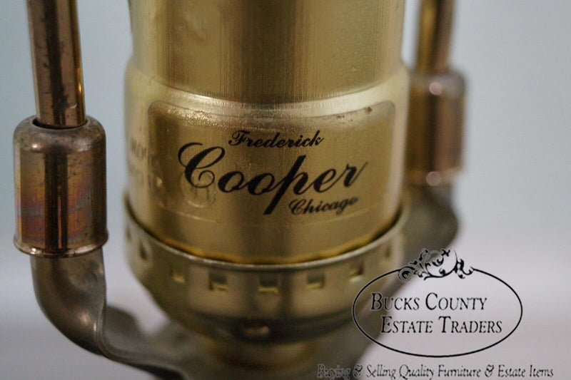 Frederick Cooper Floral Pottery Ginger Jar Urn Table Lamp