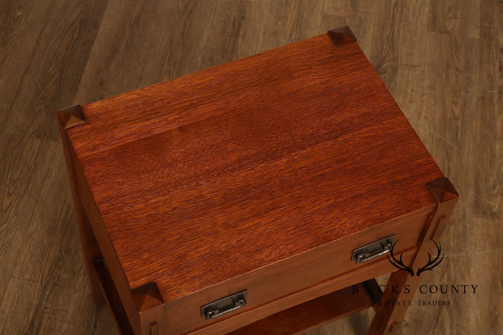 Stickley Mission Collection Pair of Oak One-Drawer Nightstands