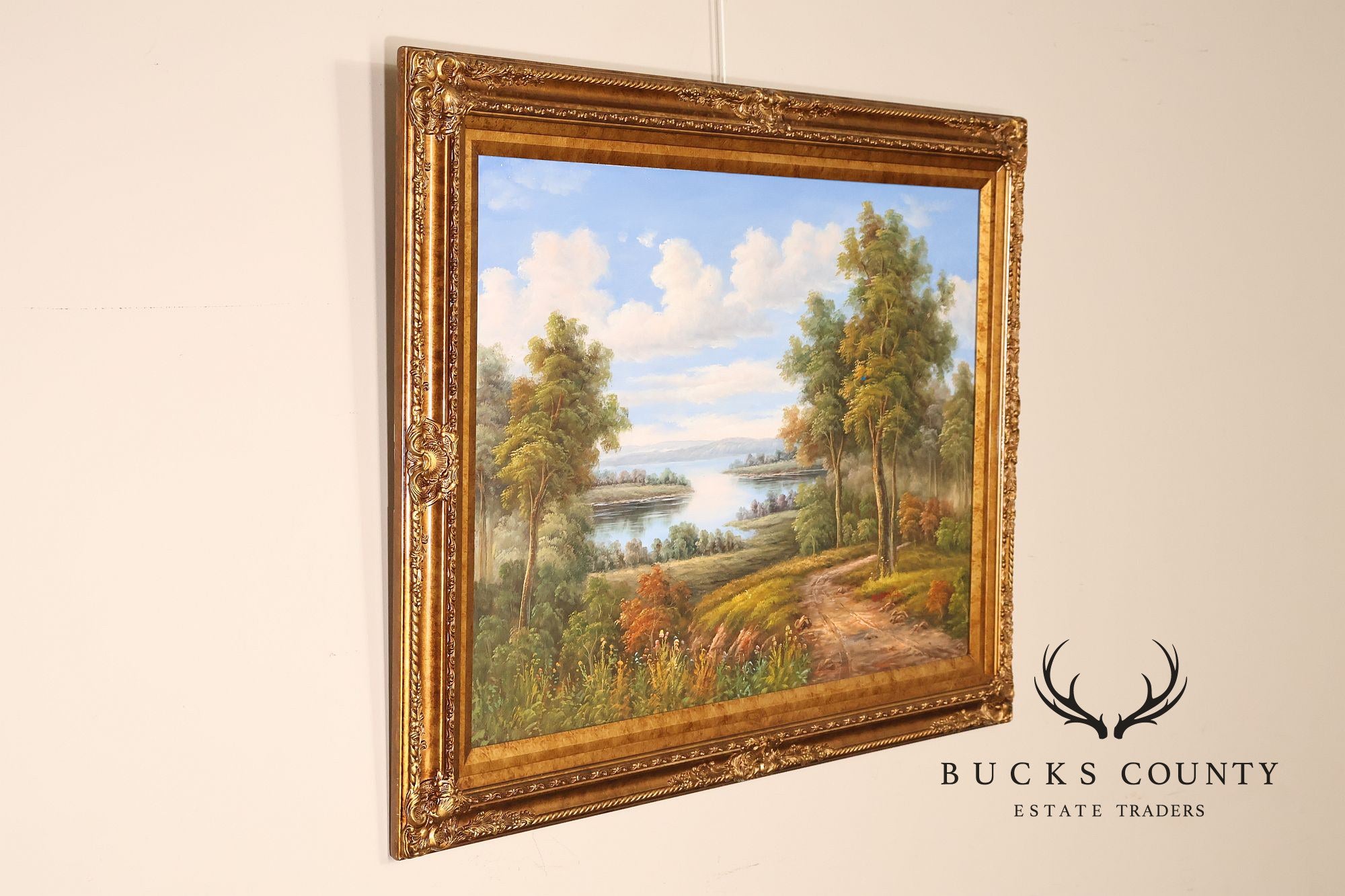 W. Hampton Landscape Painting, Lakeshore