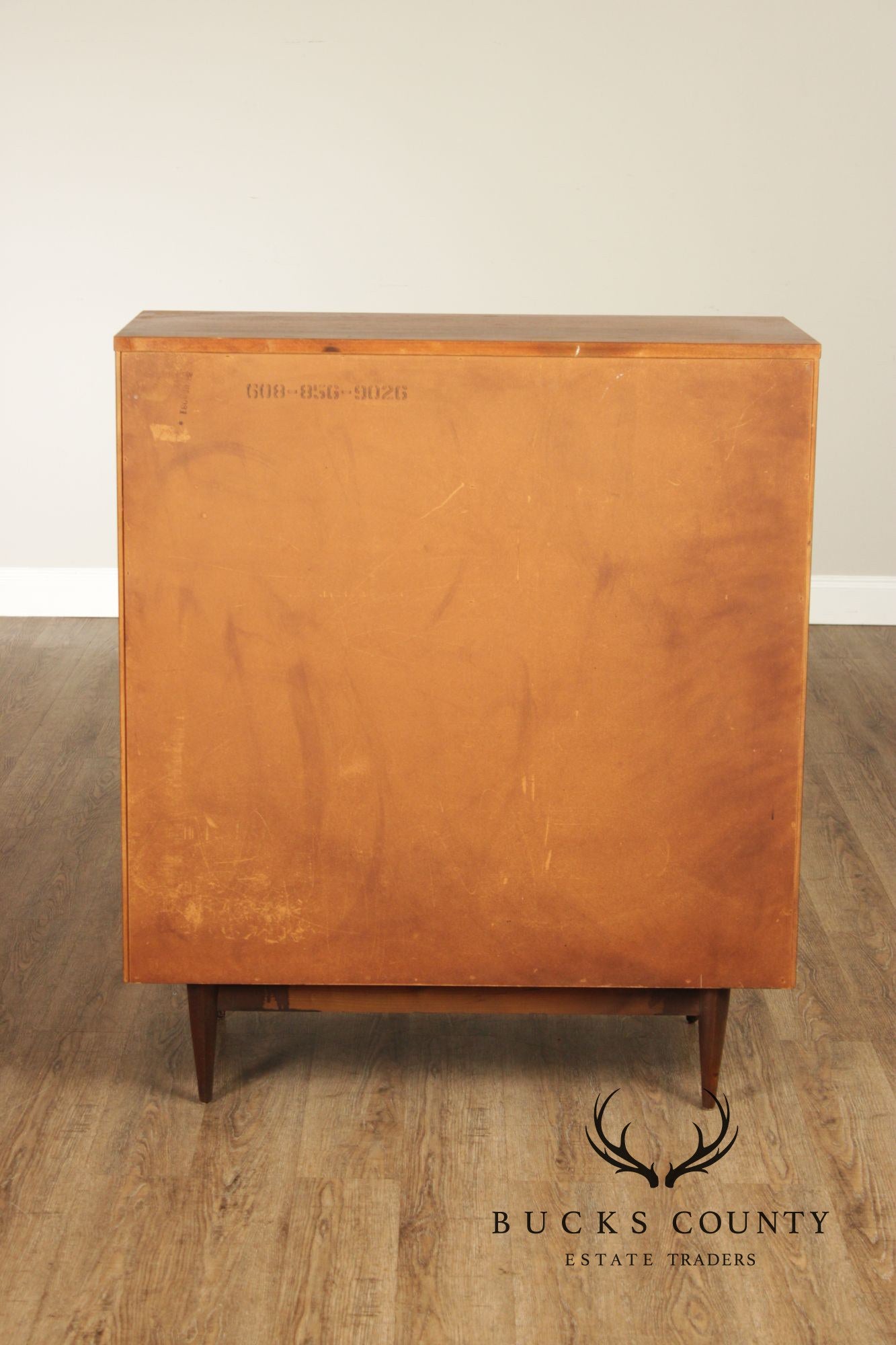 Basic Witz Mid Century Modern Walnut Tall Chest
