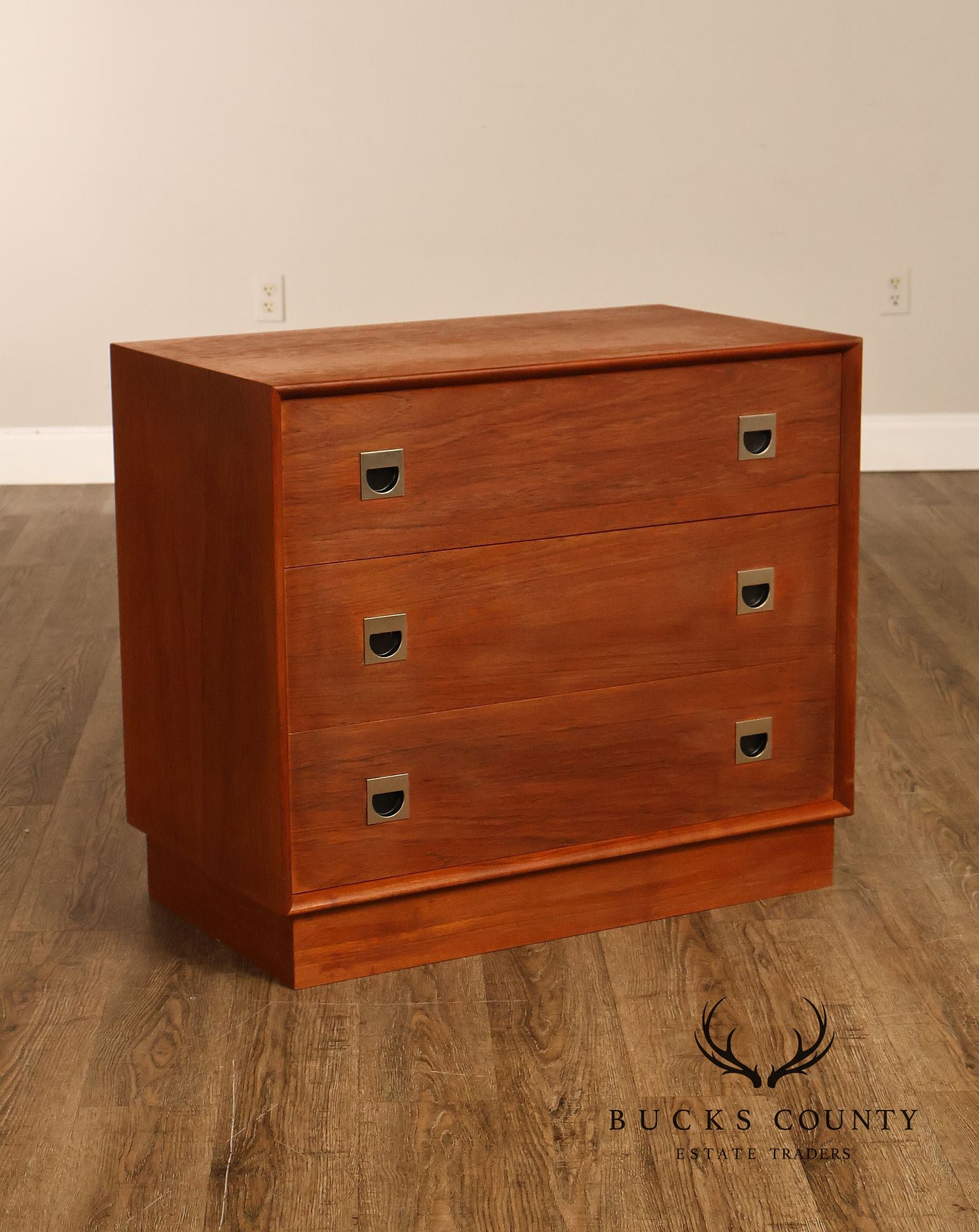 Mid Century Modern Teak Three Drawer Dresser