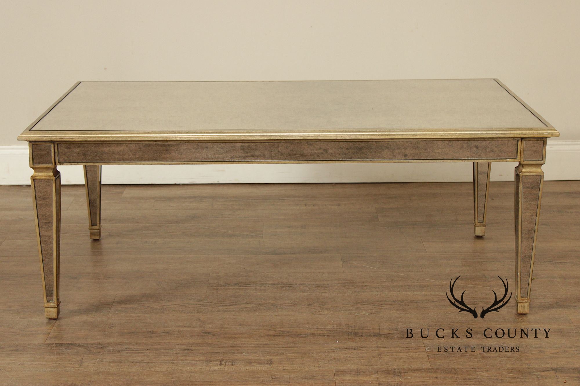 Ethan Allen Hollywood Regency Mirrored Coffee Table