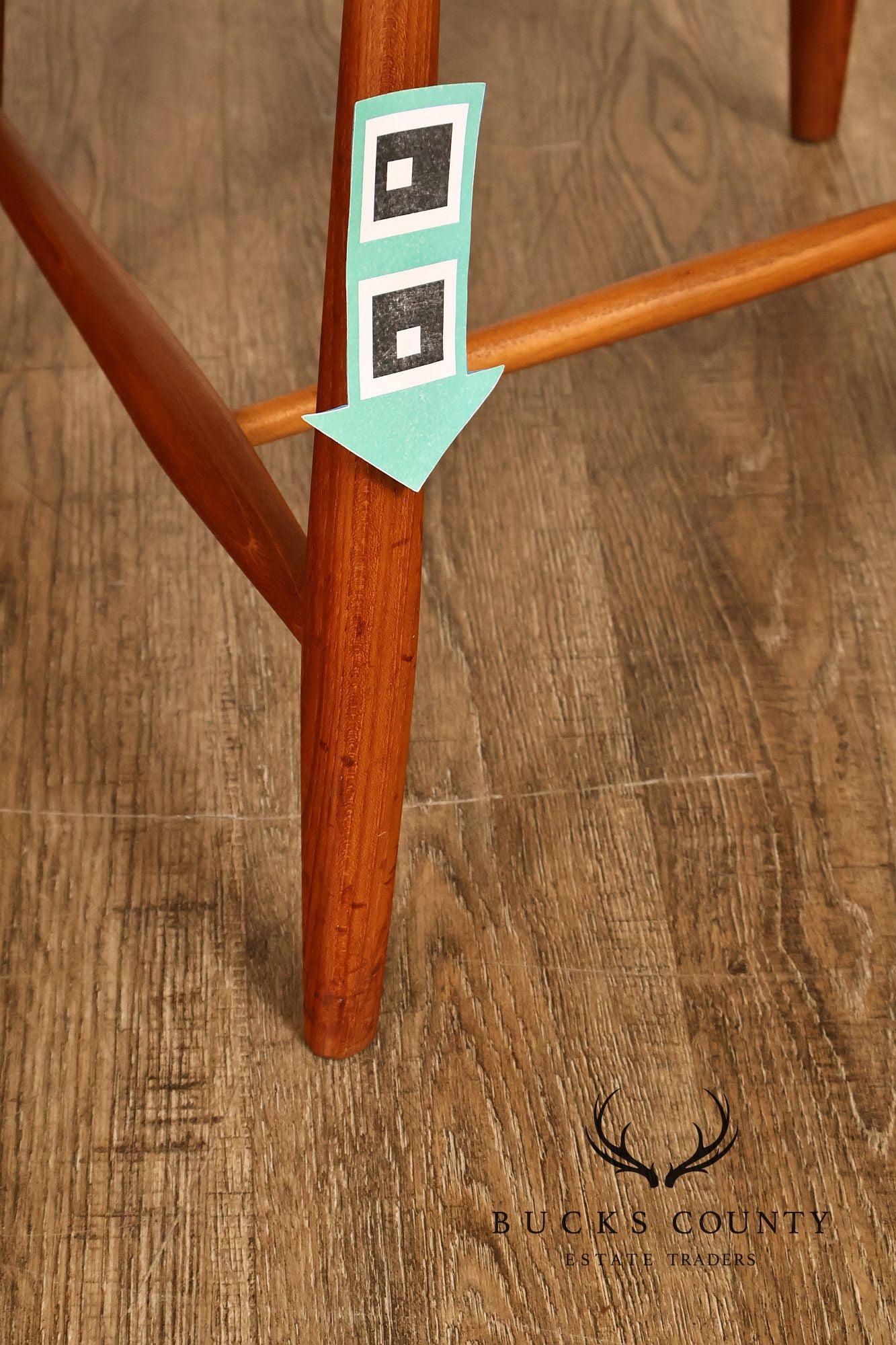KD Sun Furniture Vintage Danish Modern Style Set of Six Teak Windsor Dining Chairs
