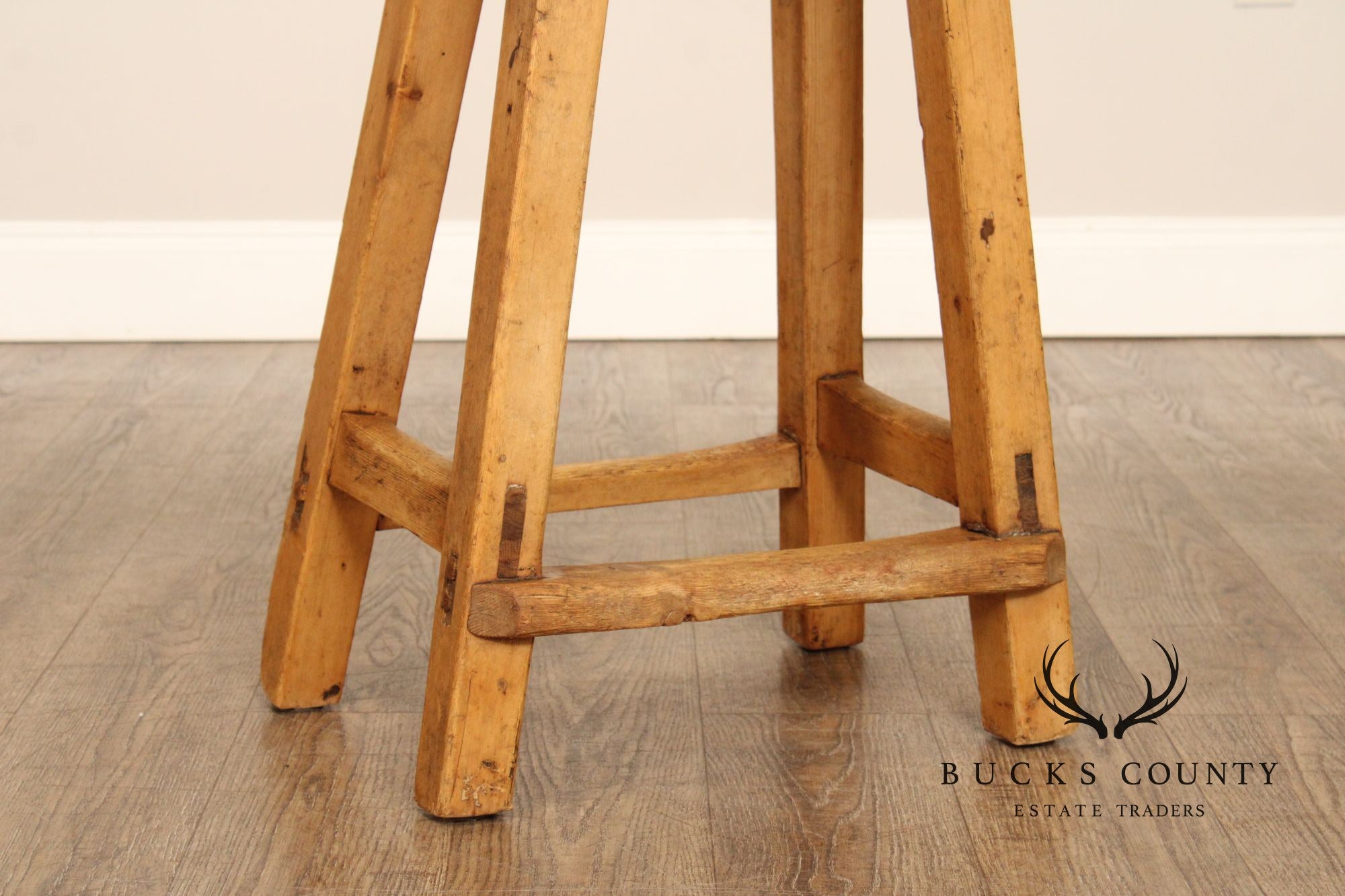 Antique English Pine Stool