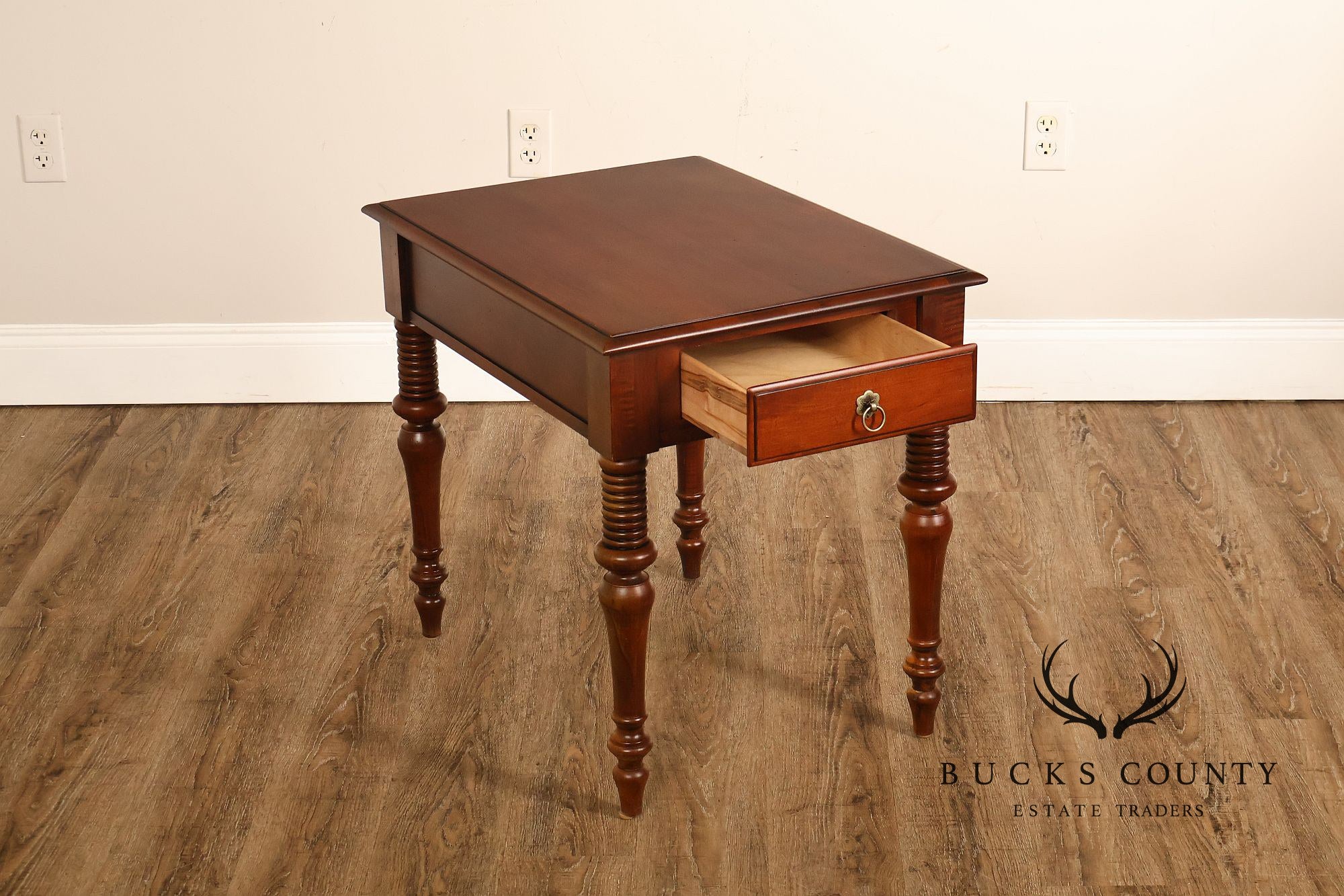 Ethan Allen British Classics Maple And Birch One Drawer End Table
