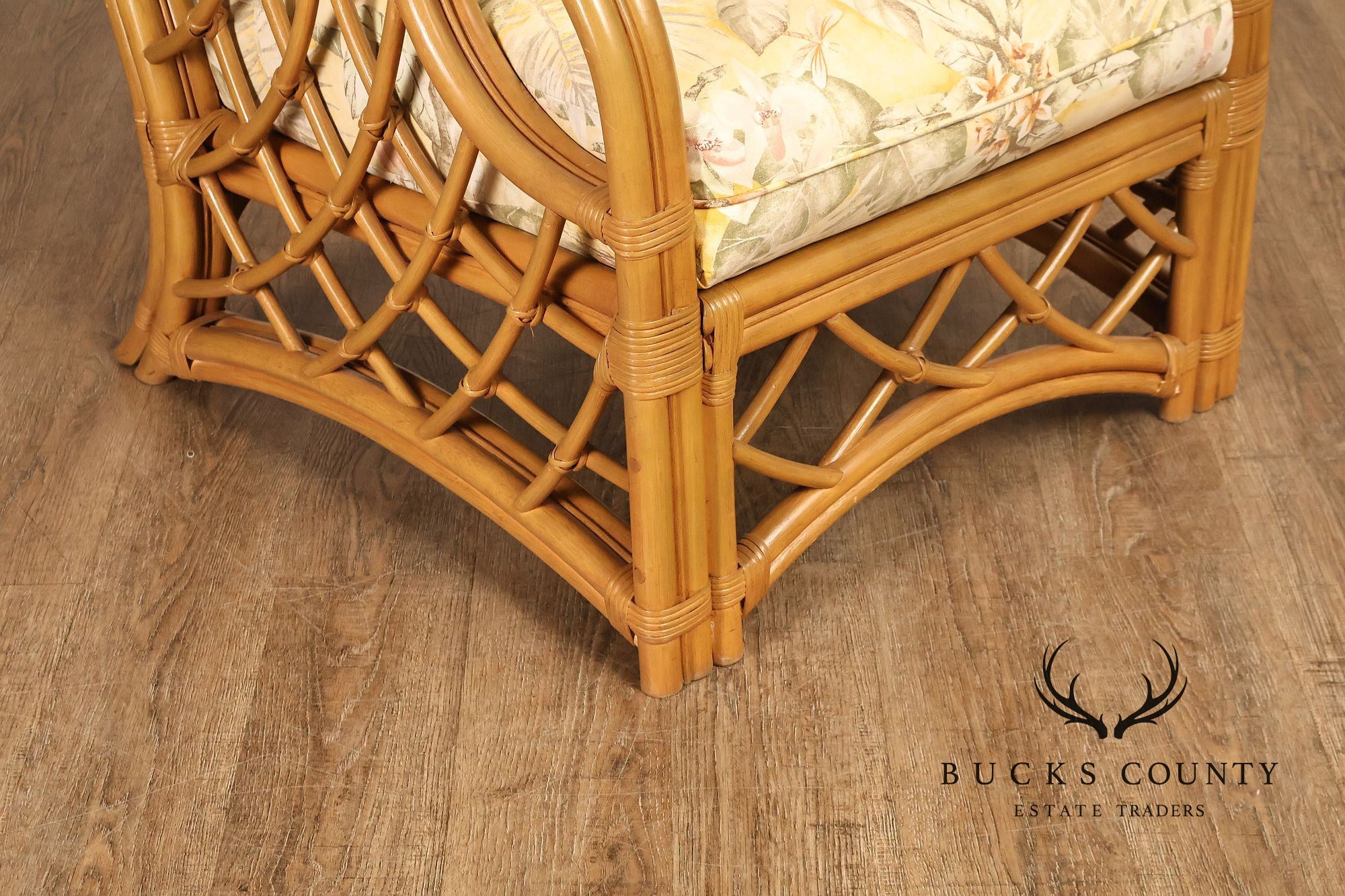 Laneventure Tradewinds Rattan Armchair and Ottoman