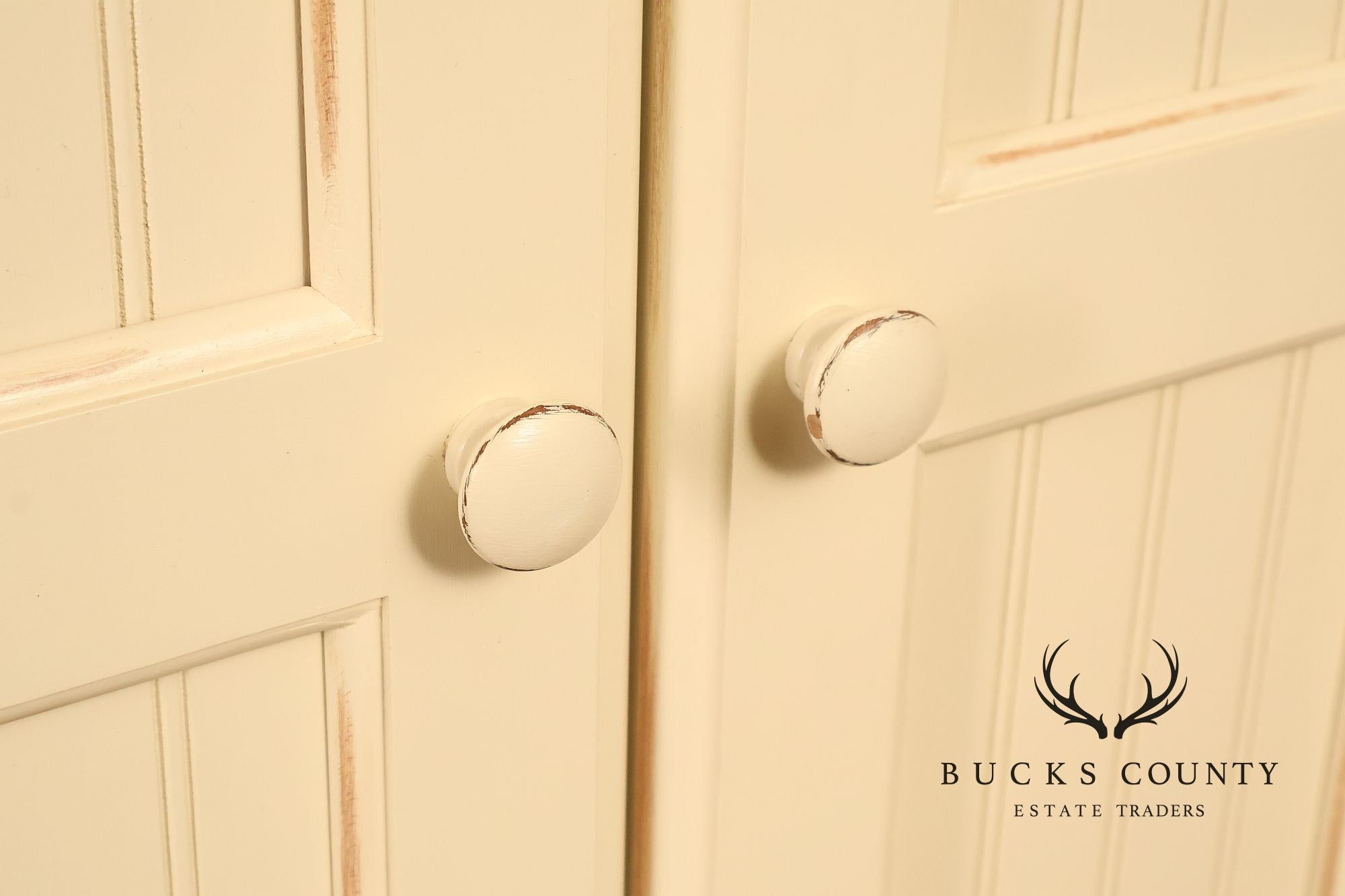 Coastal Style Painted Linen Cabinet